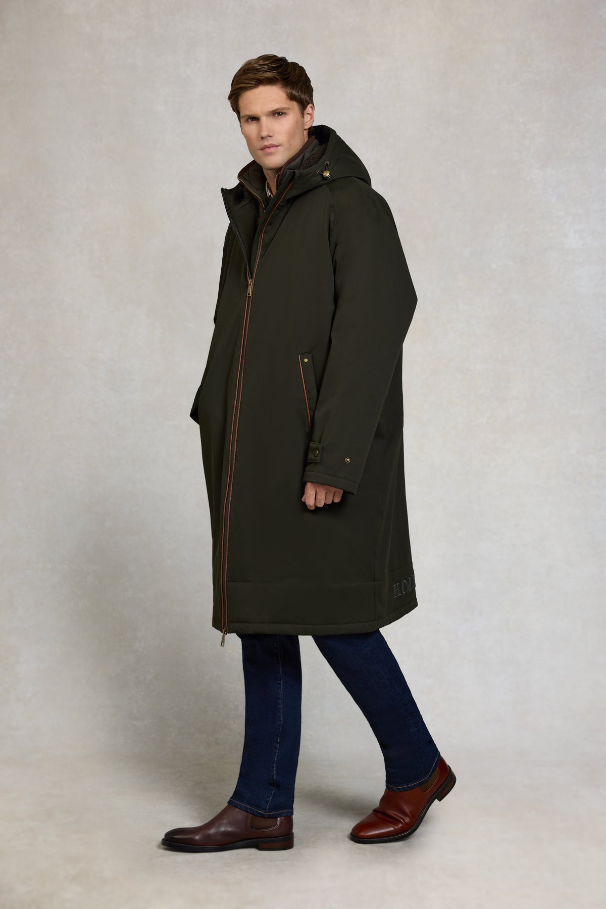 Men's One-Size Waterproof Coat (Khaki)