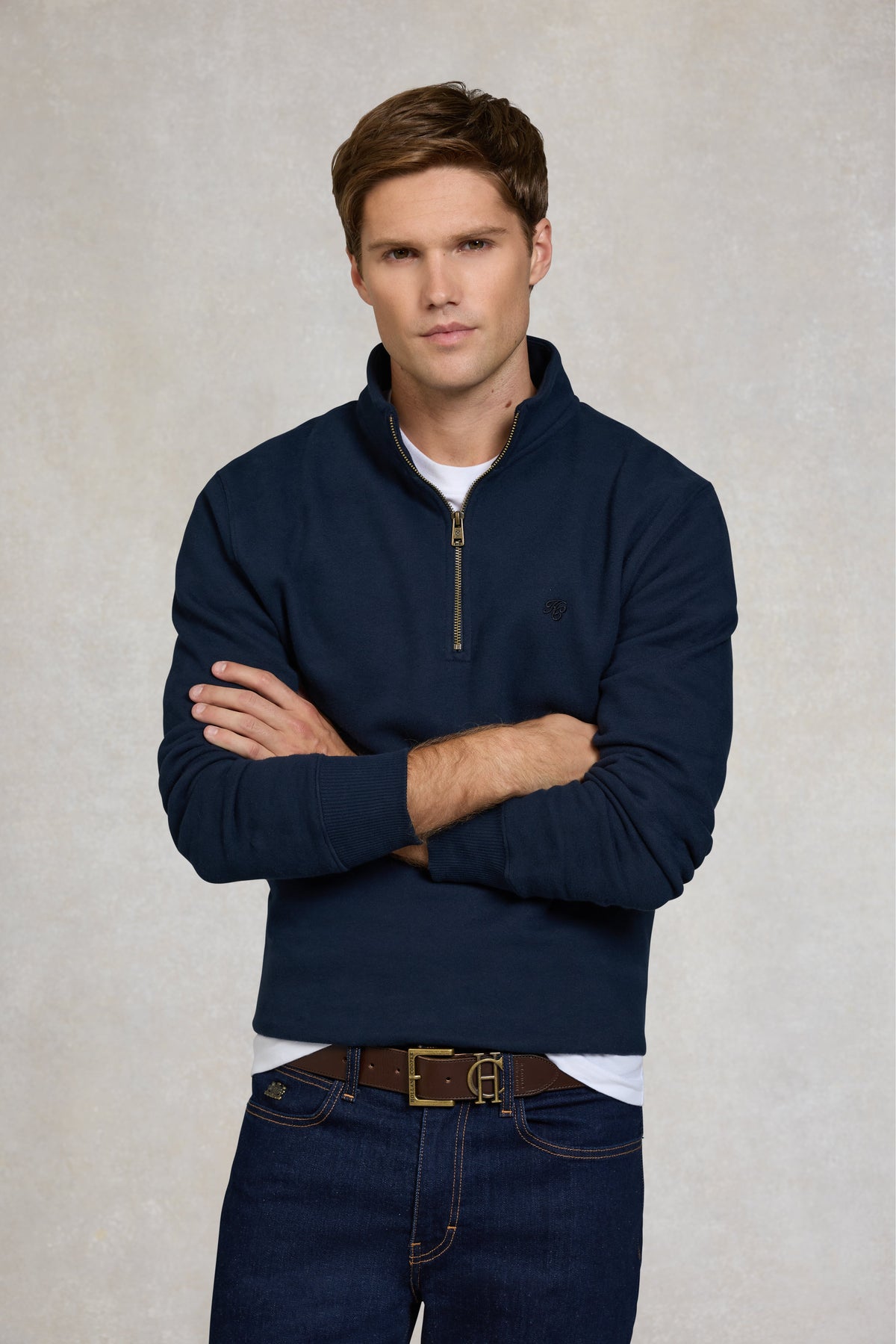 Men's Quarter Zip Sweat (Ink Navy)