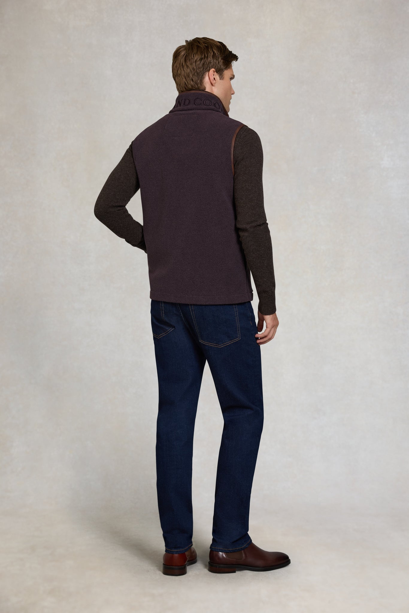 Men's Country Fleece Gilet (Claret)