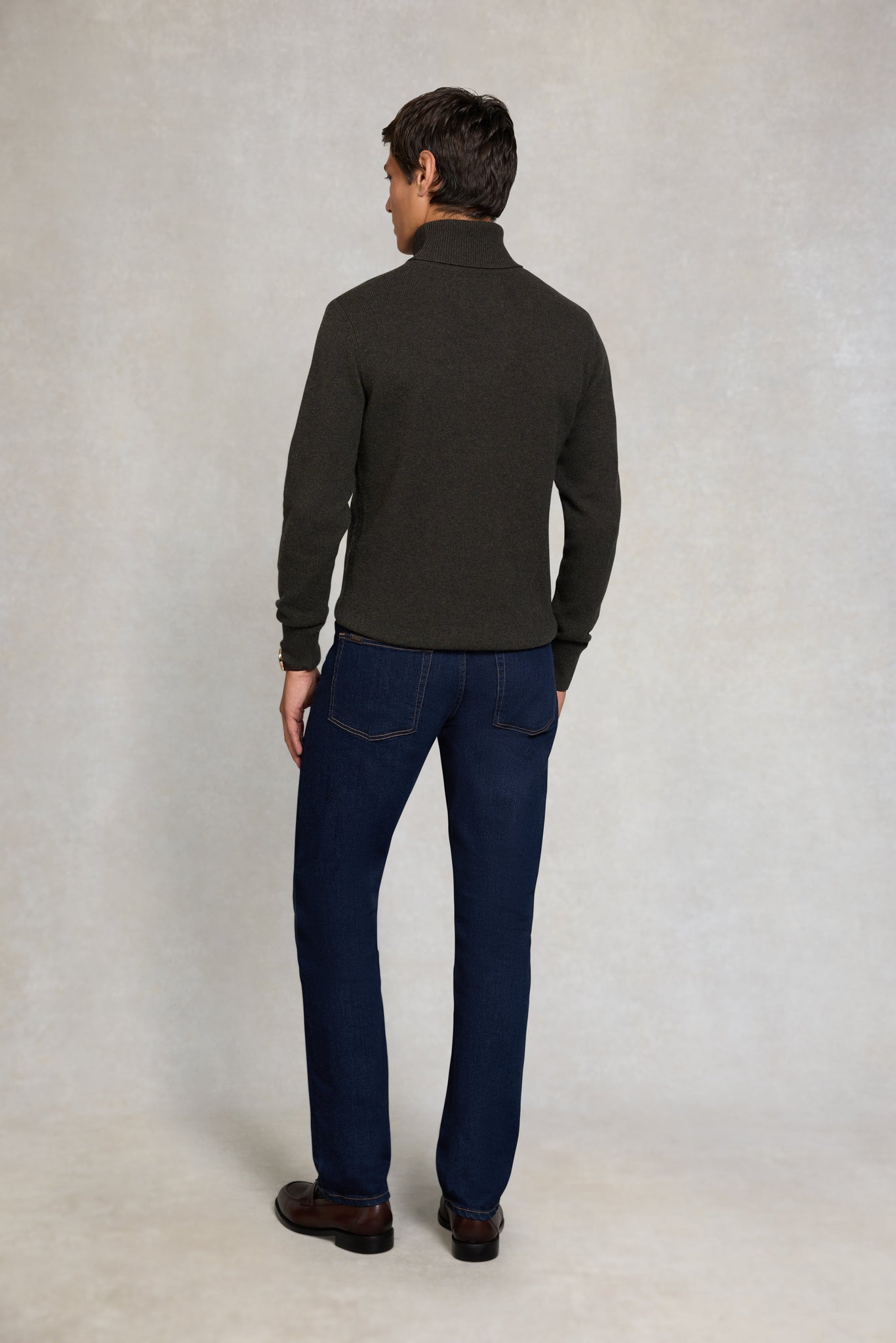Byron Roll Neck Knit (Moss)