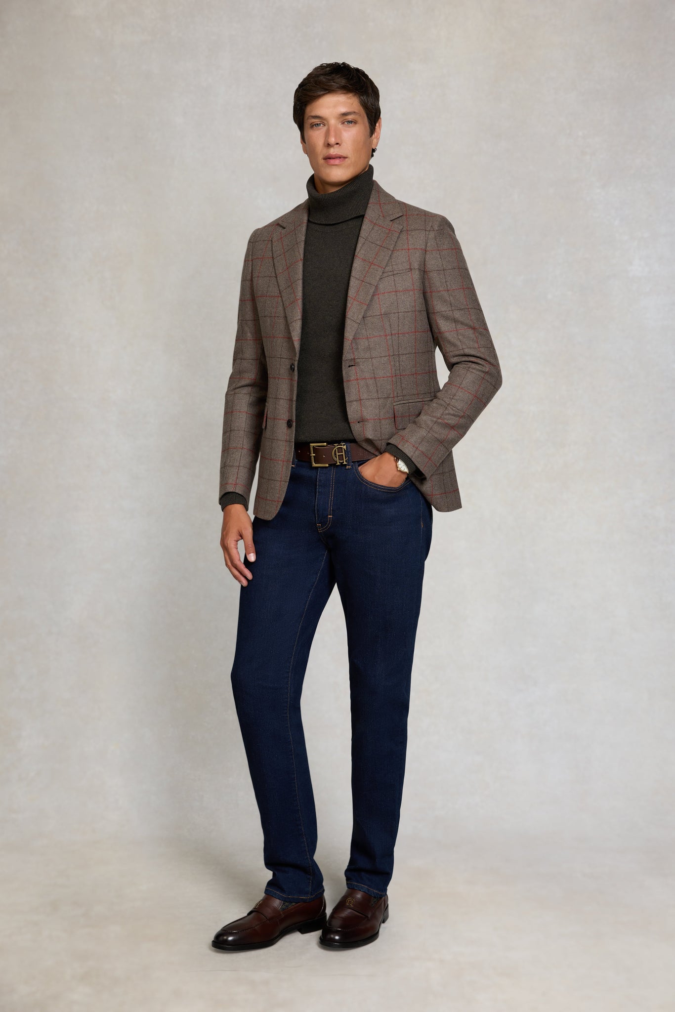 Byron Roll Neck Knit (Moss)