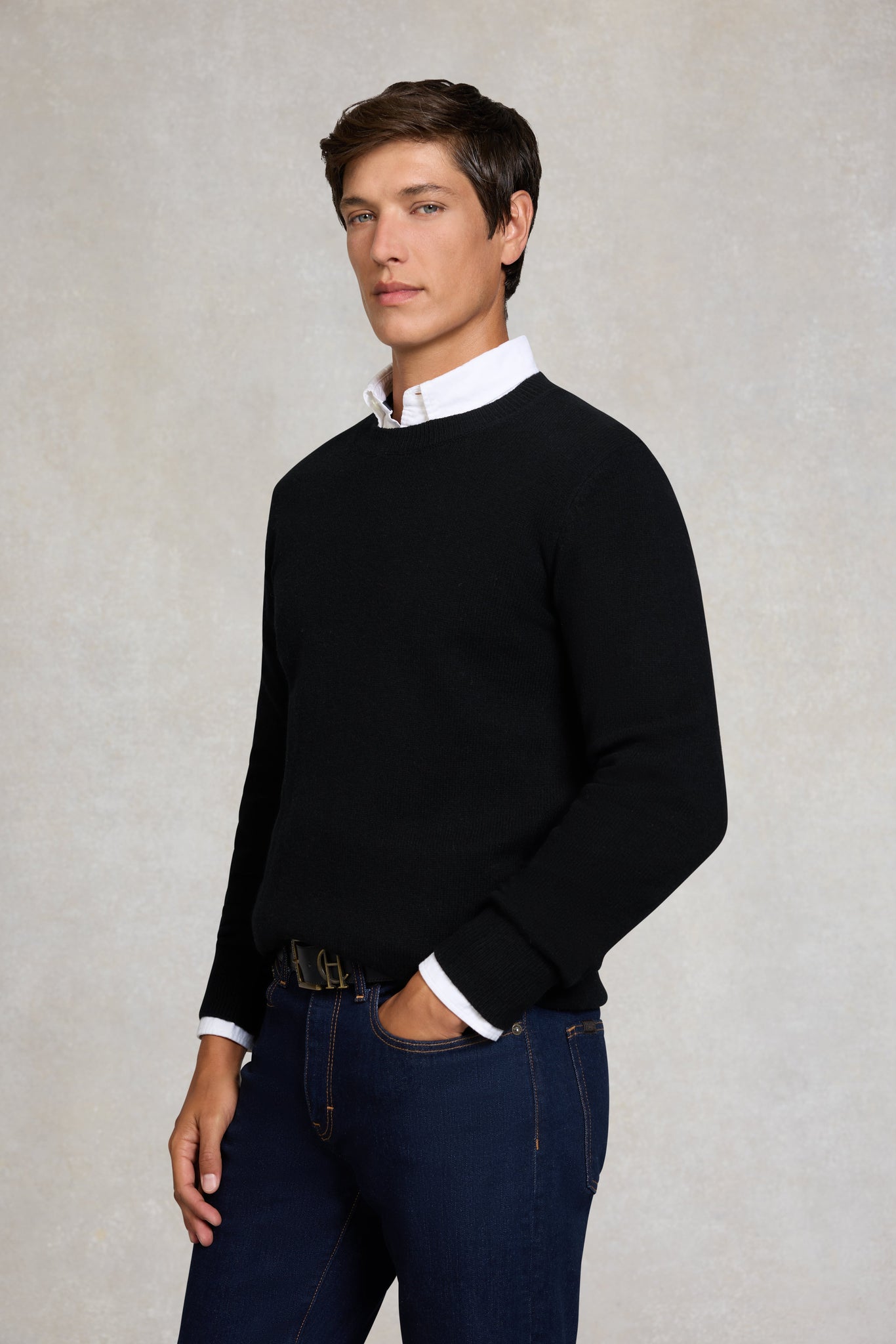 Byron Crew Neck Knit (Black)