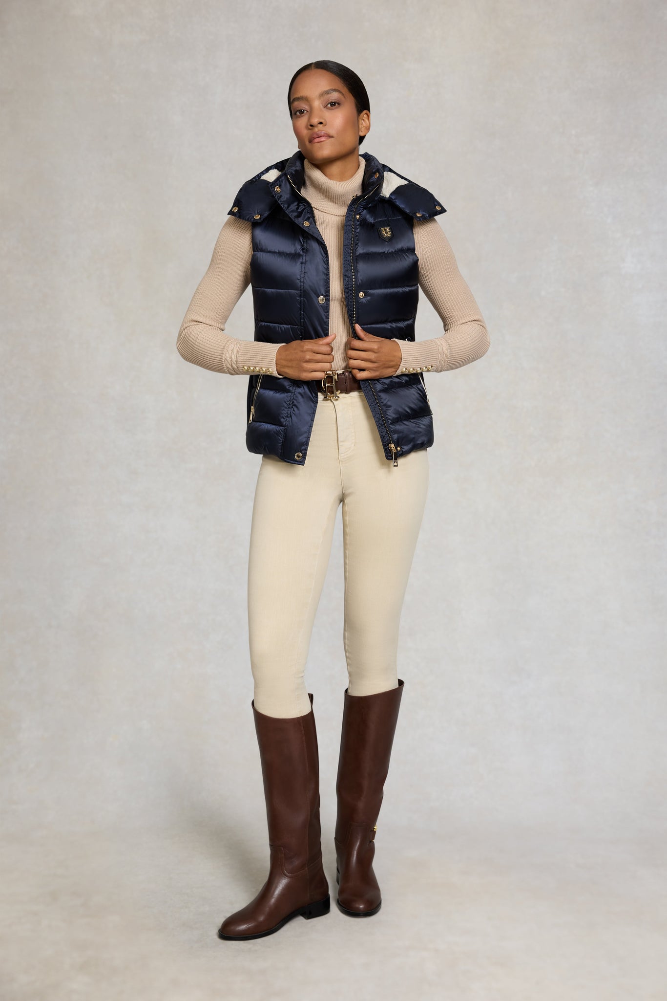 Harlow Sherpa Gilet (Ink Navy)