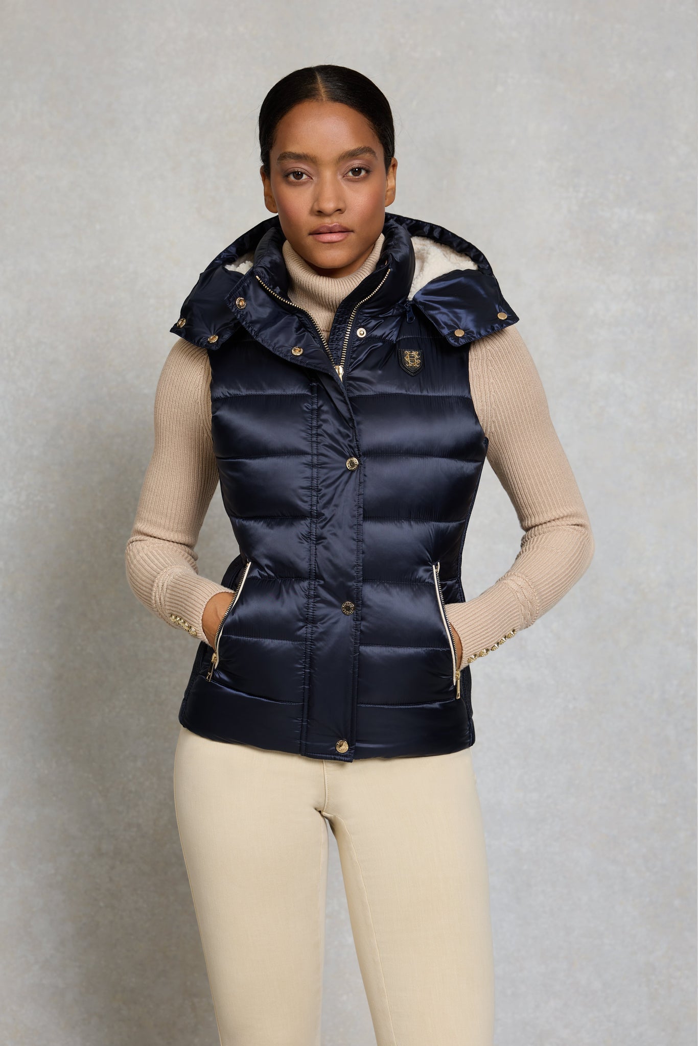 Harlow Sherpa Gilet (Ink Navy)
