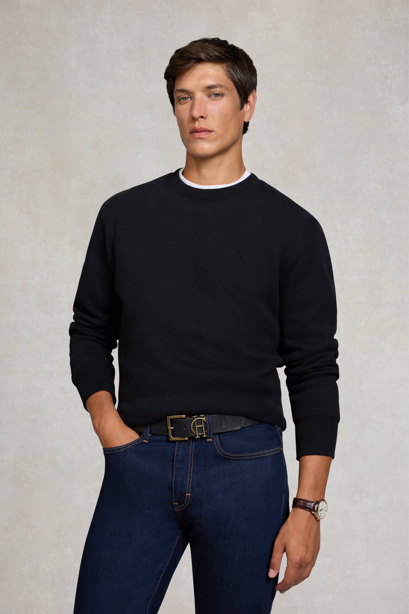 Men's Crew Neck Sweat (Black)