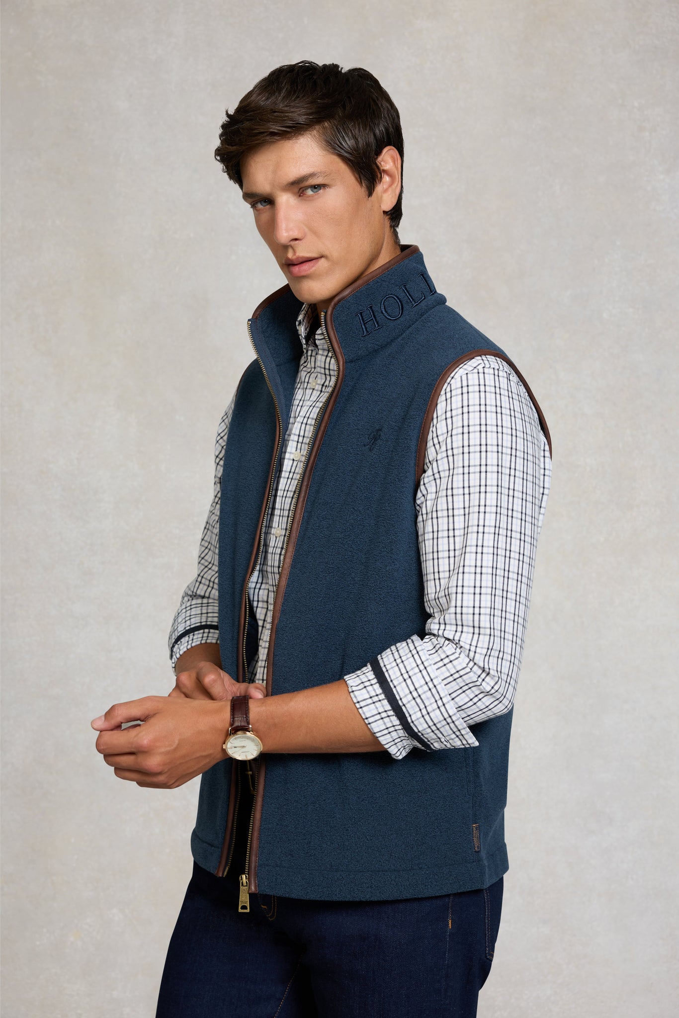 Men's Classic Woven Button Down Shirt (Cheltenham Check Blue)