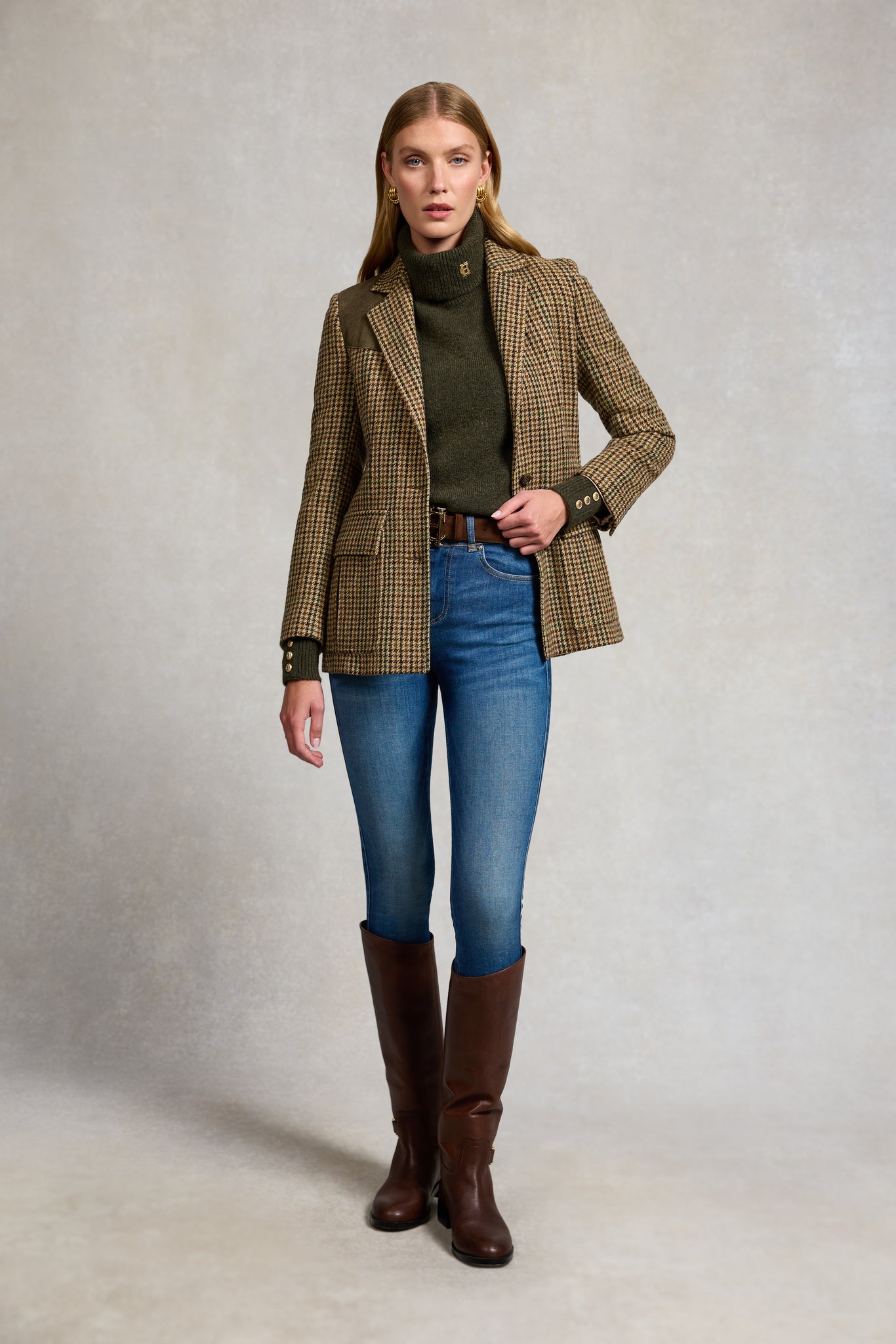 Single Breasted Field Blazer (Hailes Green Tweed) – Holland Cooper US