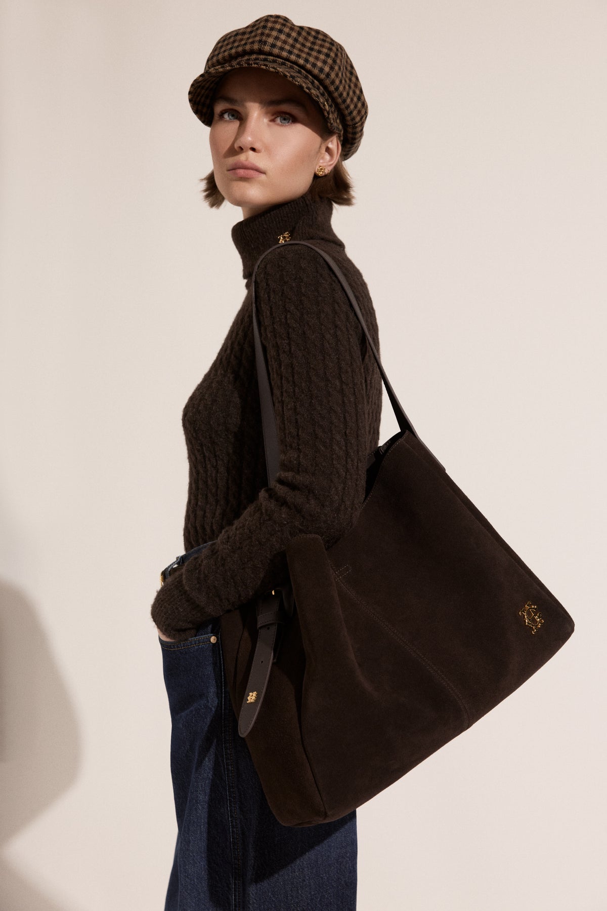 Camden Tote (Chocolate Suede)