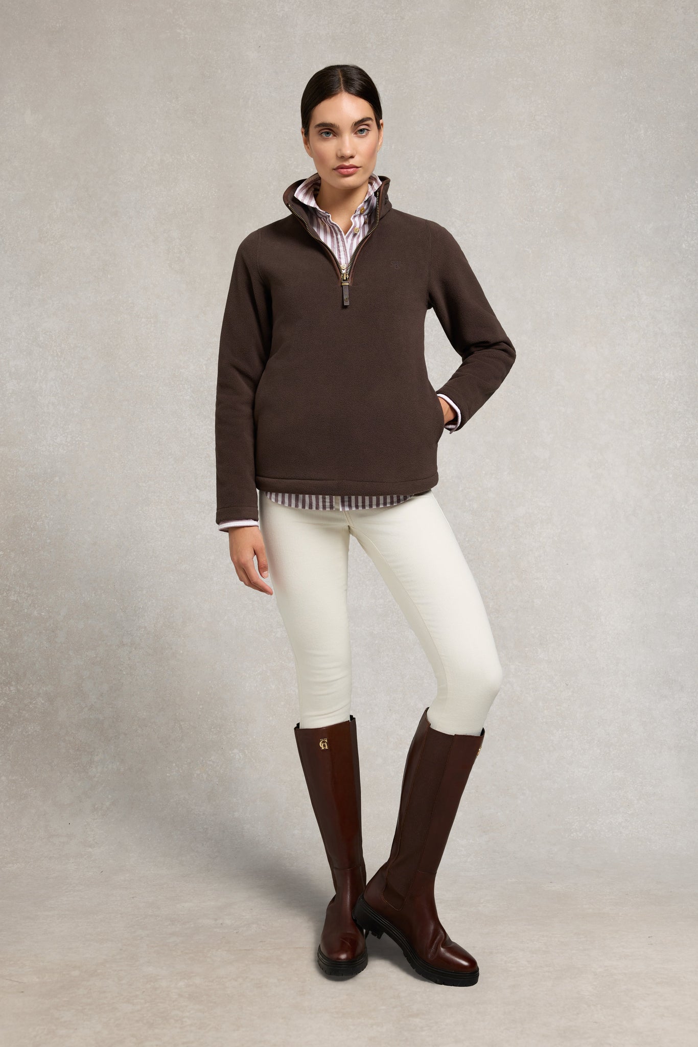 Country Fleece Quarter Zip (Chocolate)