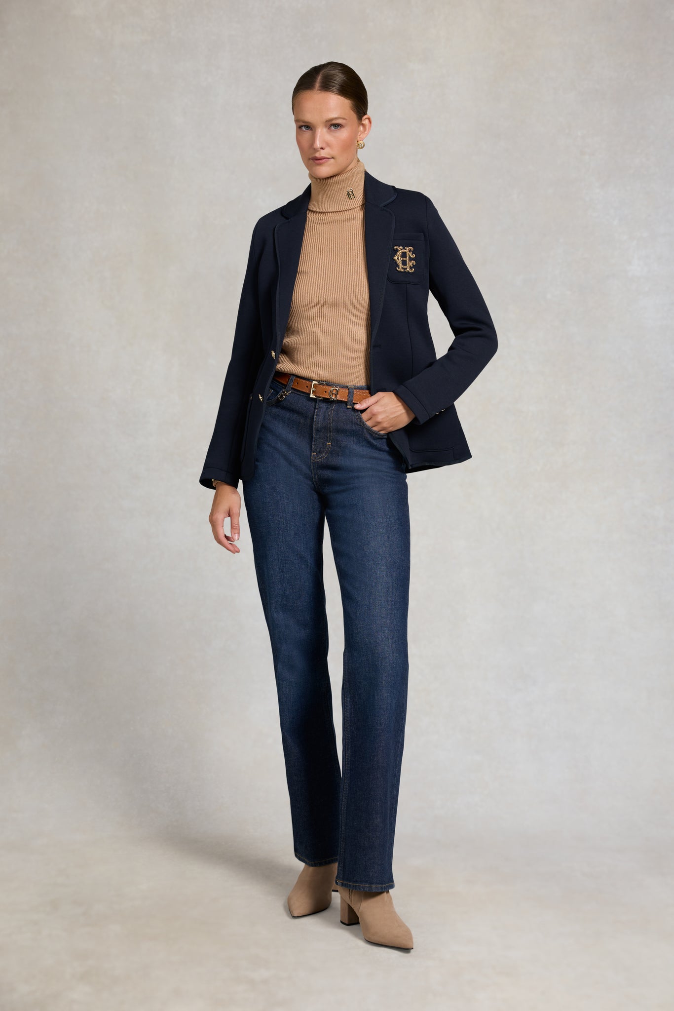 Henley Blazer (Navy Navy)