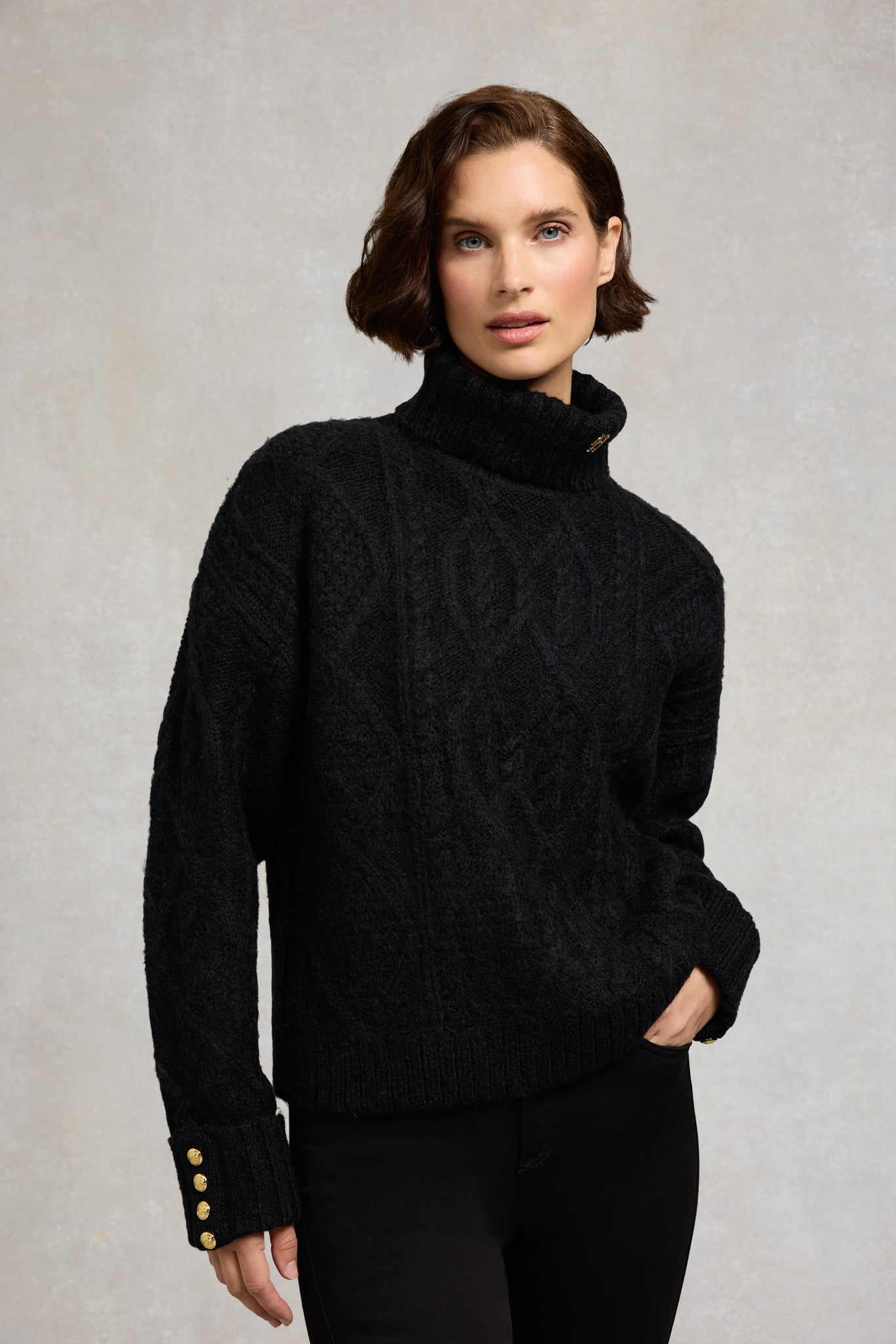 Noveli Roll Neck Knit (Black)