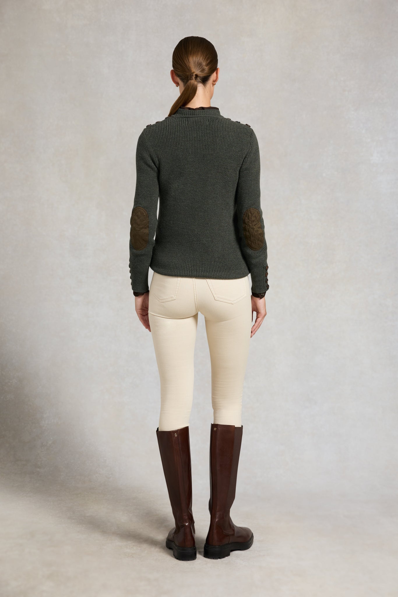 Heritage Crew Neck Knit (Forest Marl)