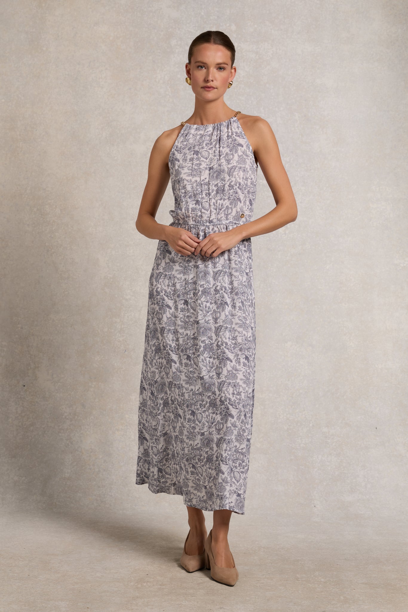Paloma Maxi Dress (White Willow)