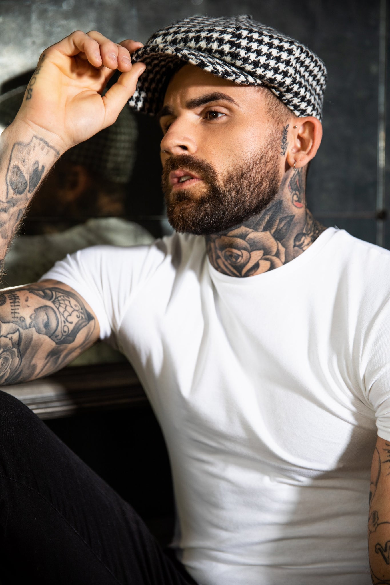 Baker Boy Cap (Houndstooth)