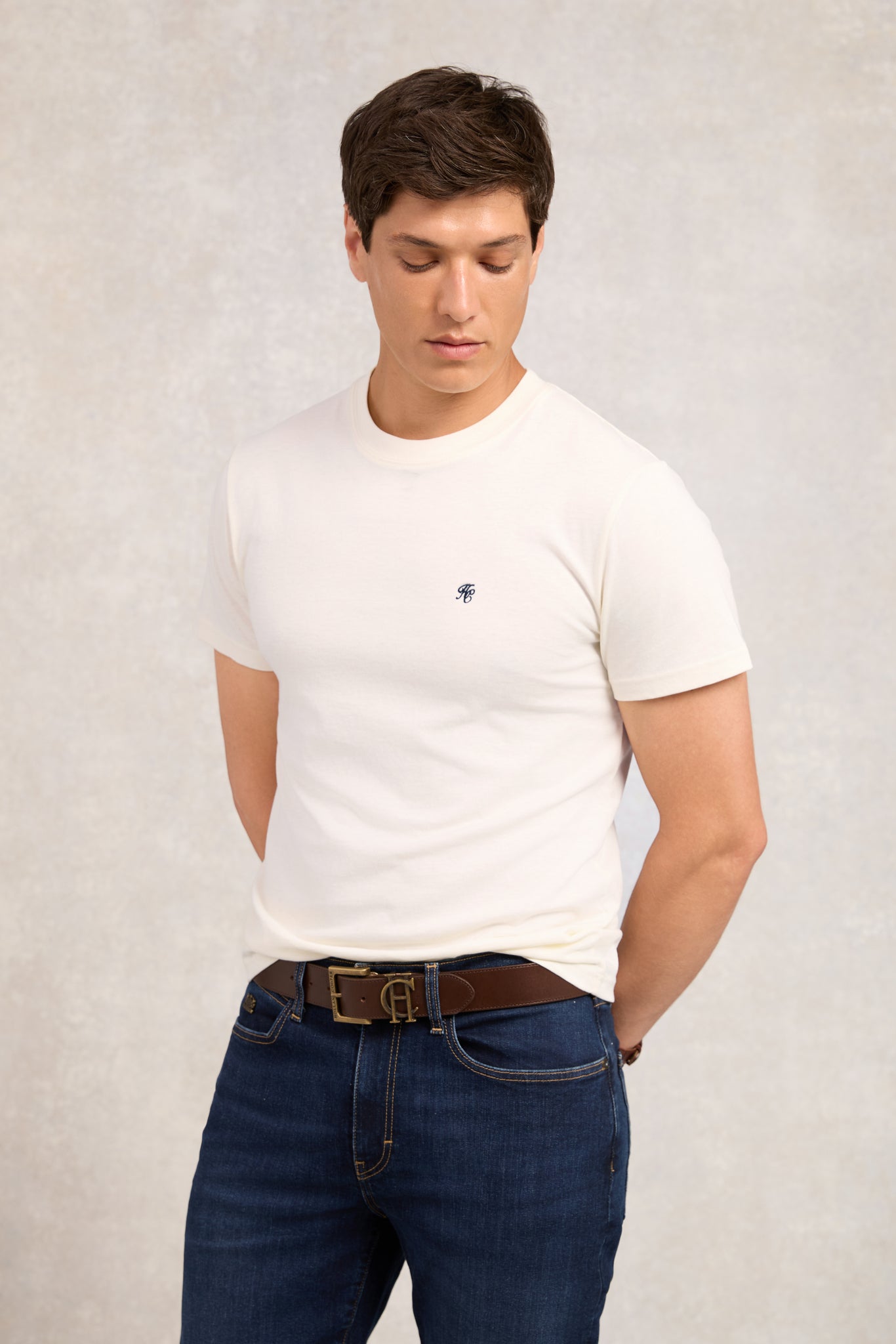 Men's Crew Neck T-Shirt (White)