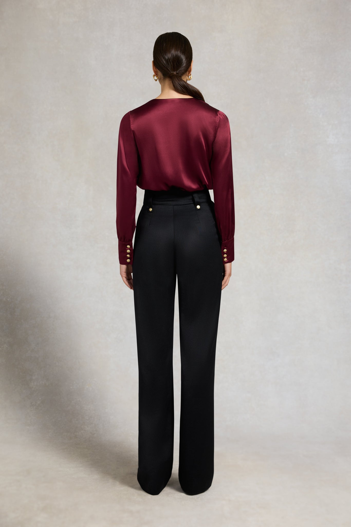 Silk Bodysuit (Burgundy)