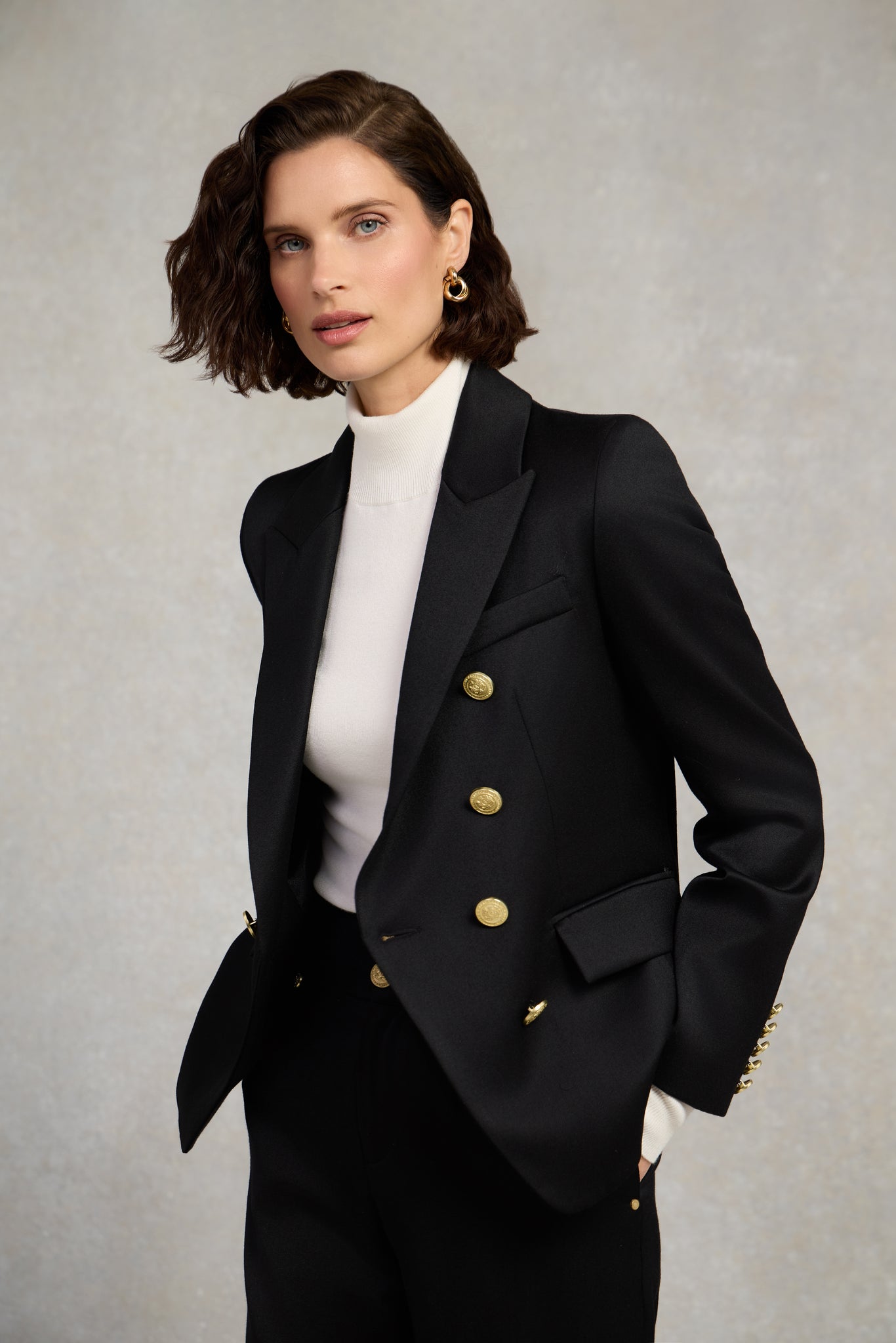 Knightsbridge Blazer (Black Barathea)