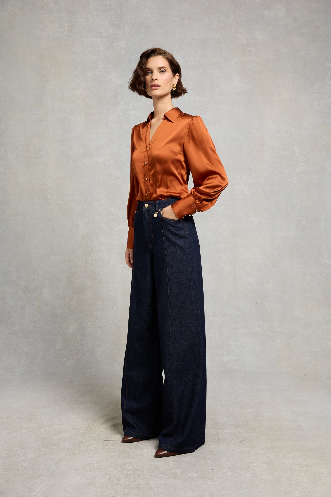 Lily Wide Leg Jean (Clean Indigo)