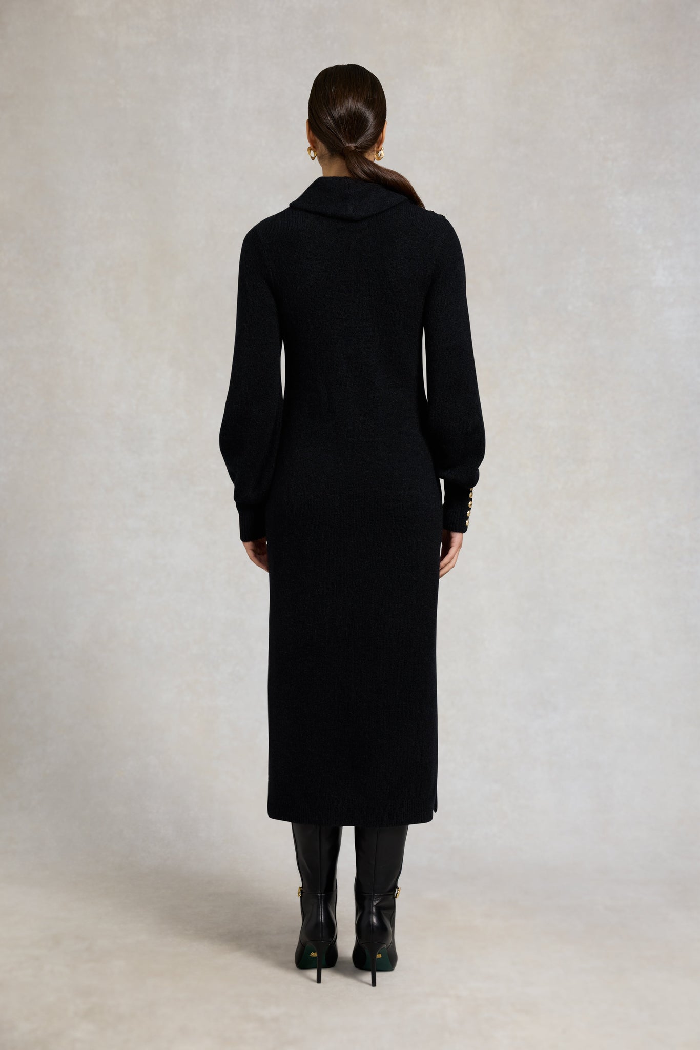 Berkeley Roll Neck Dress (Black)