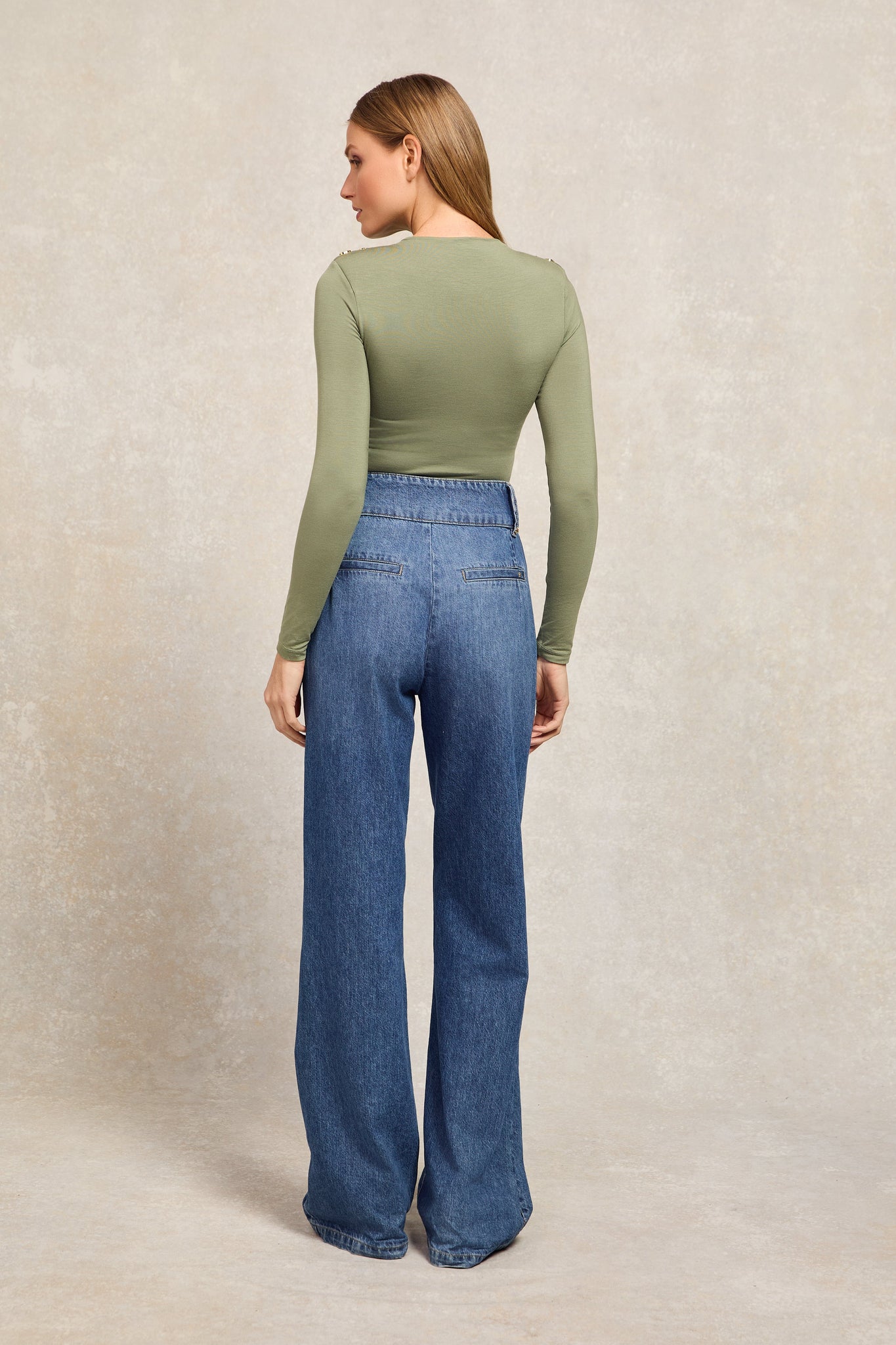 Harper Longsleeve Top (Sage)