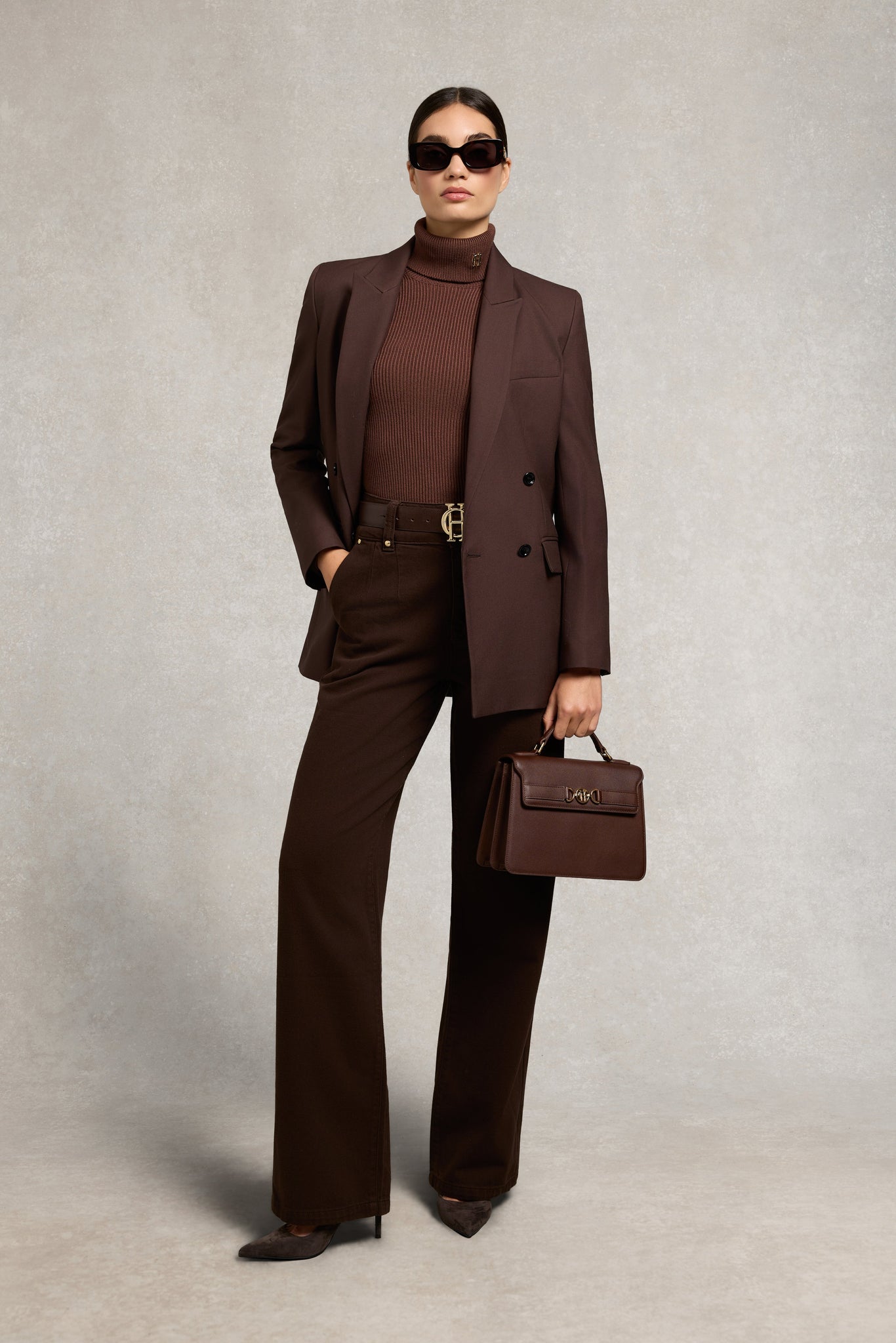 Painswick Roll Neck Knit (Cocoa)