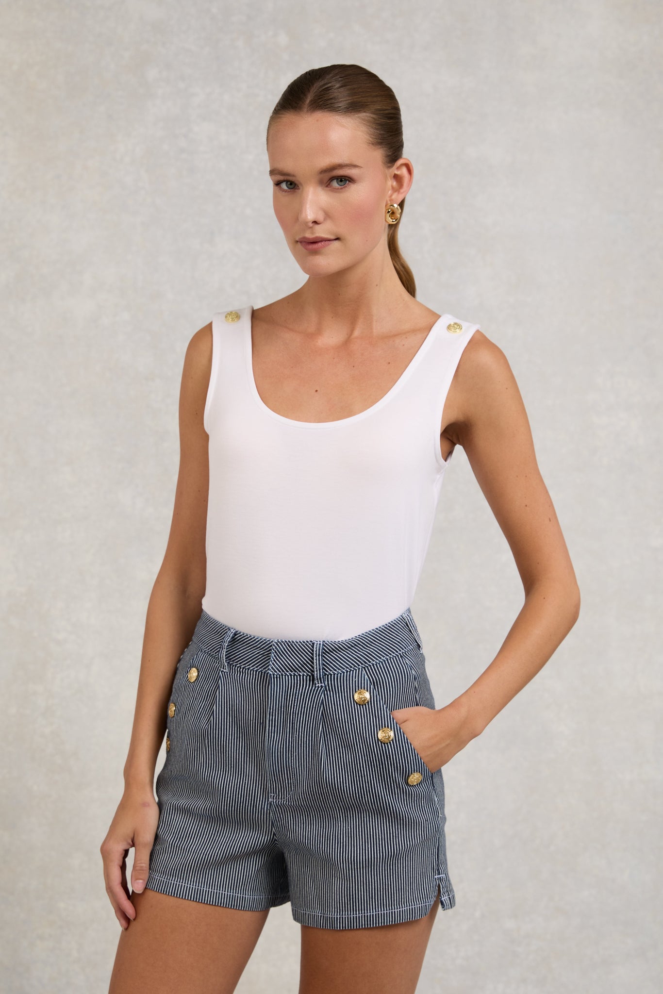 Amoria Short (Ticking Stripe)