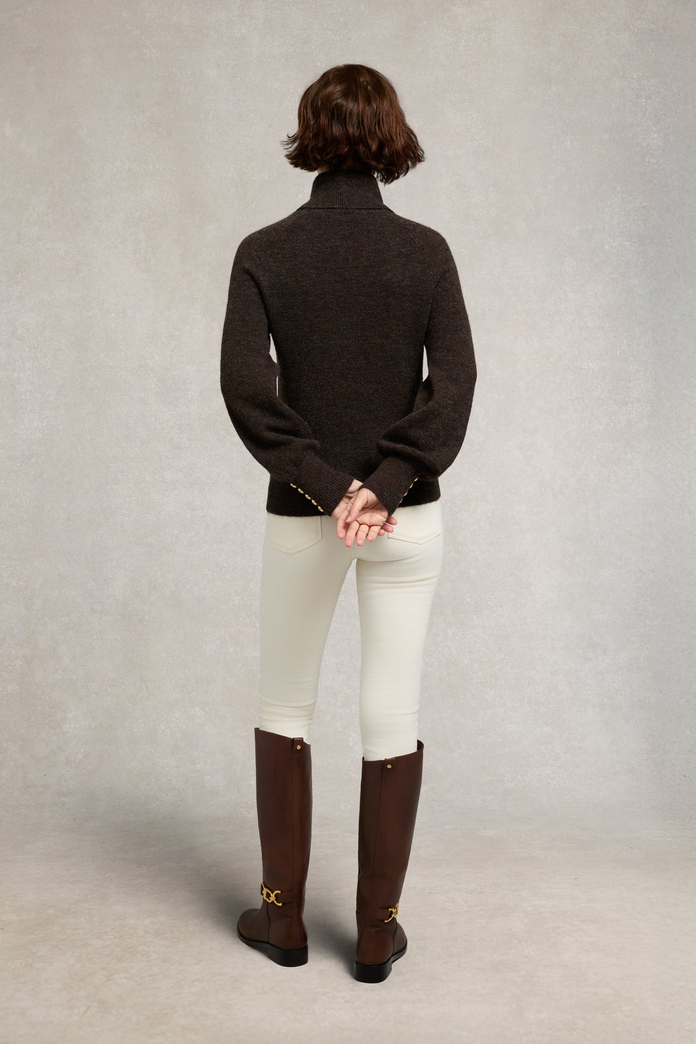 Maisie Roll Neck Knit (Chocolate)