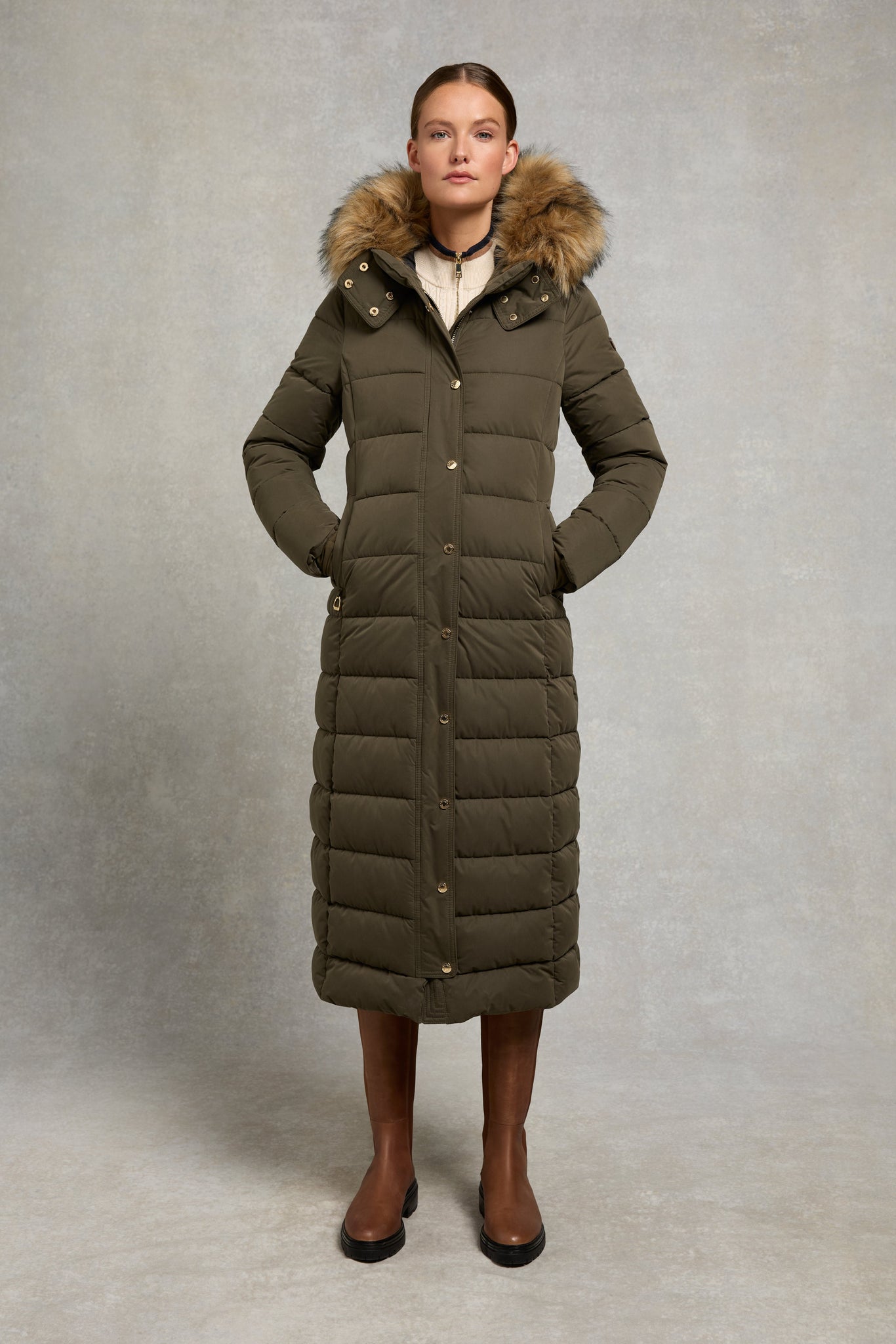 Stoneleigh Longline Coat (Heritage Khaki)