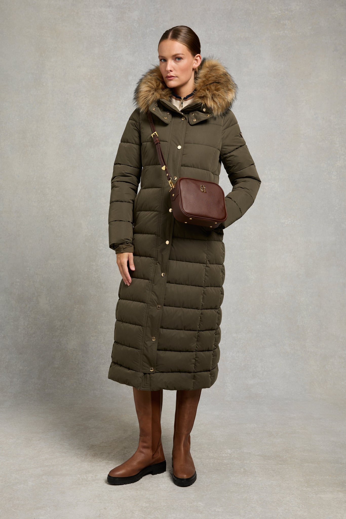 Stoneleigh Longline Coat (Heritage Khaki)