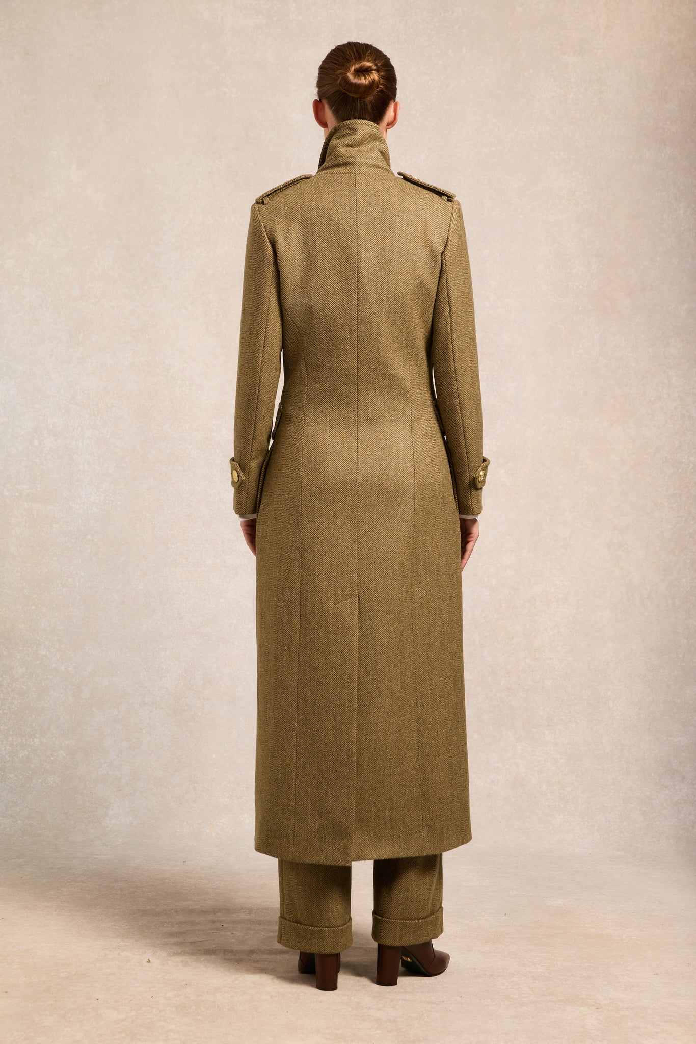 The Great Coat (Moss Herringbone)