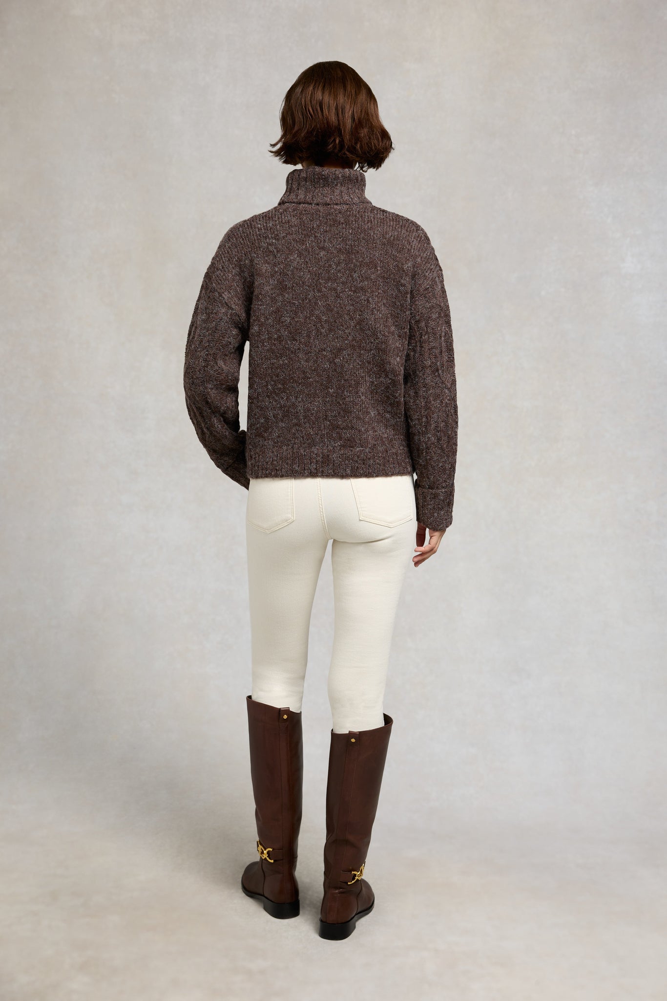 Noveli Roll Neck Knit (Chocolate)
