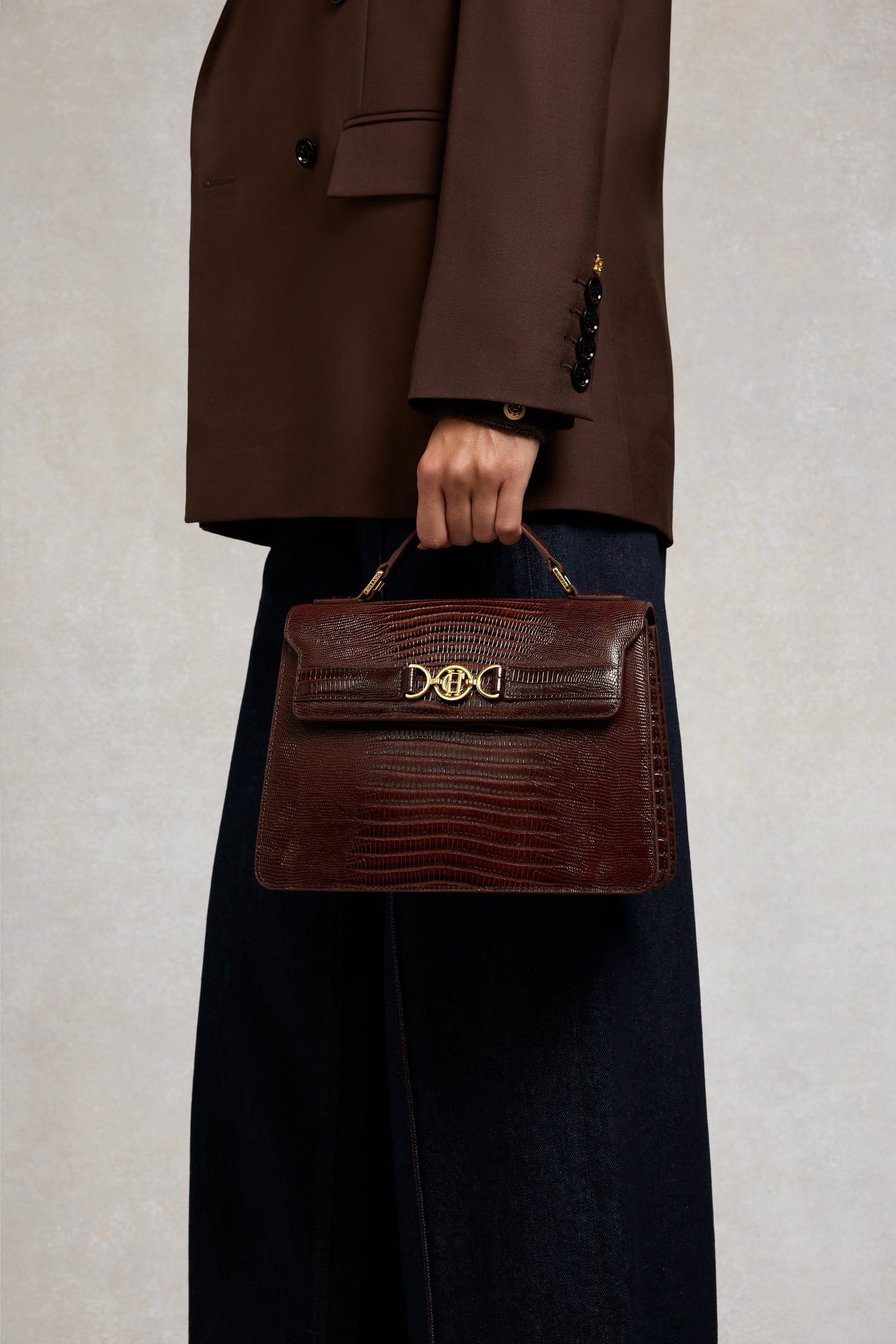 Cambridge Bag (Chestnut Lizard)