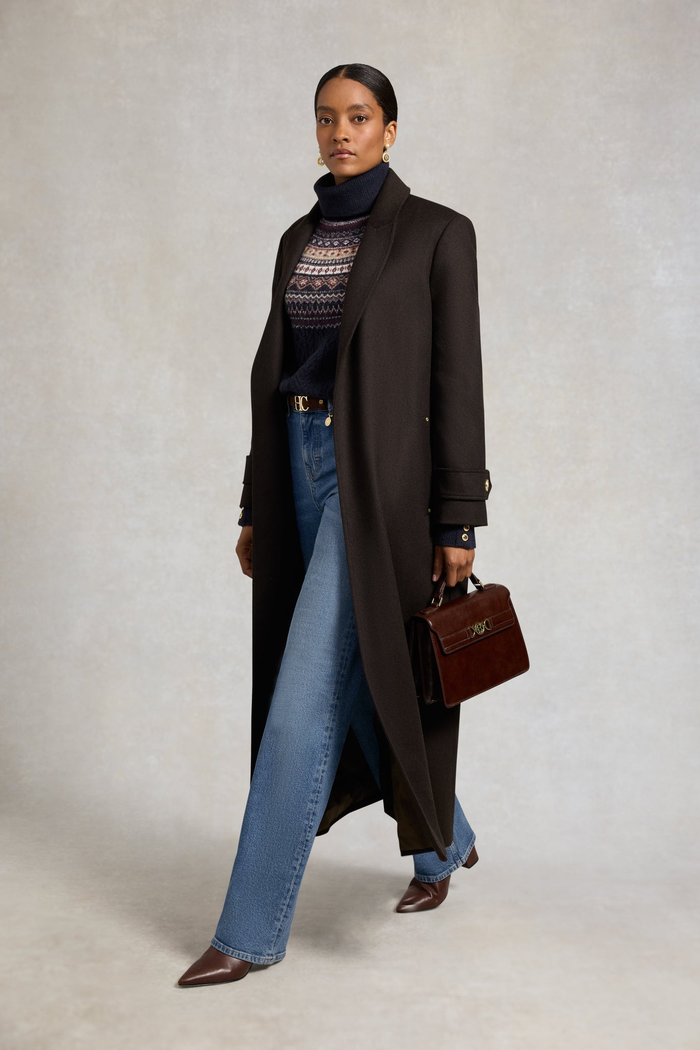 Rebecca Roll Neck Knit (Ink Navy)