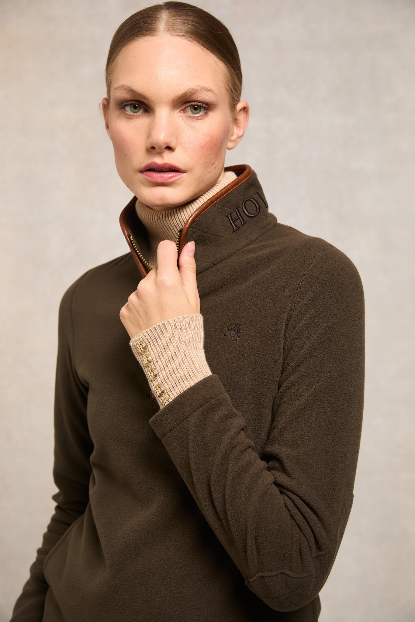 Country Fleece Quarter Zip (Khaki)
