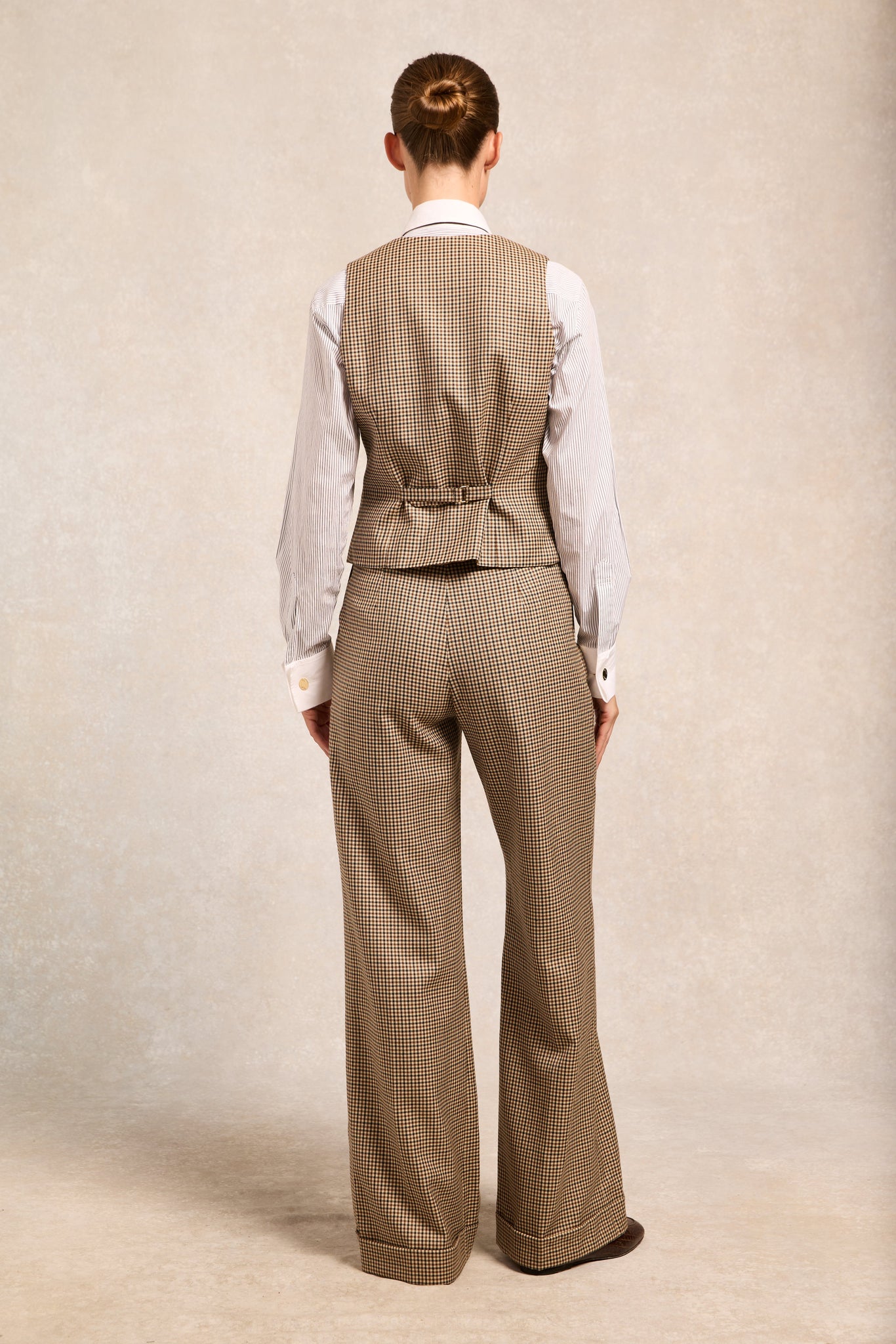 High Waisted Wide Leg Trouser (Westminster Tweed)