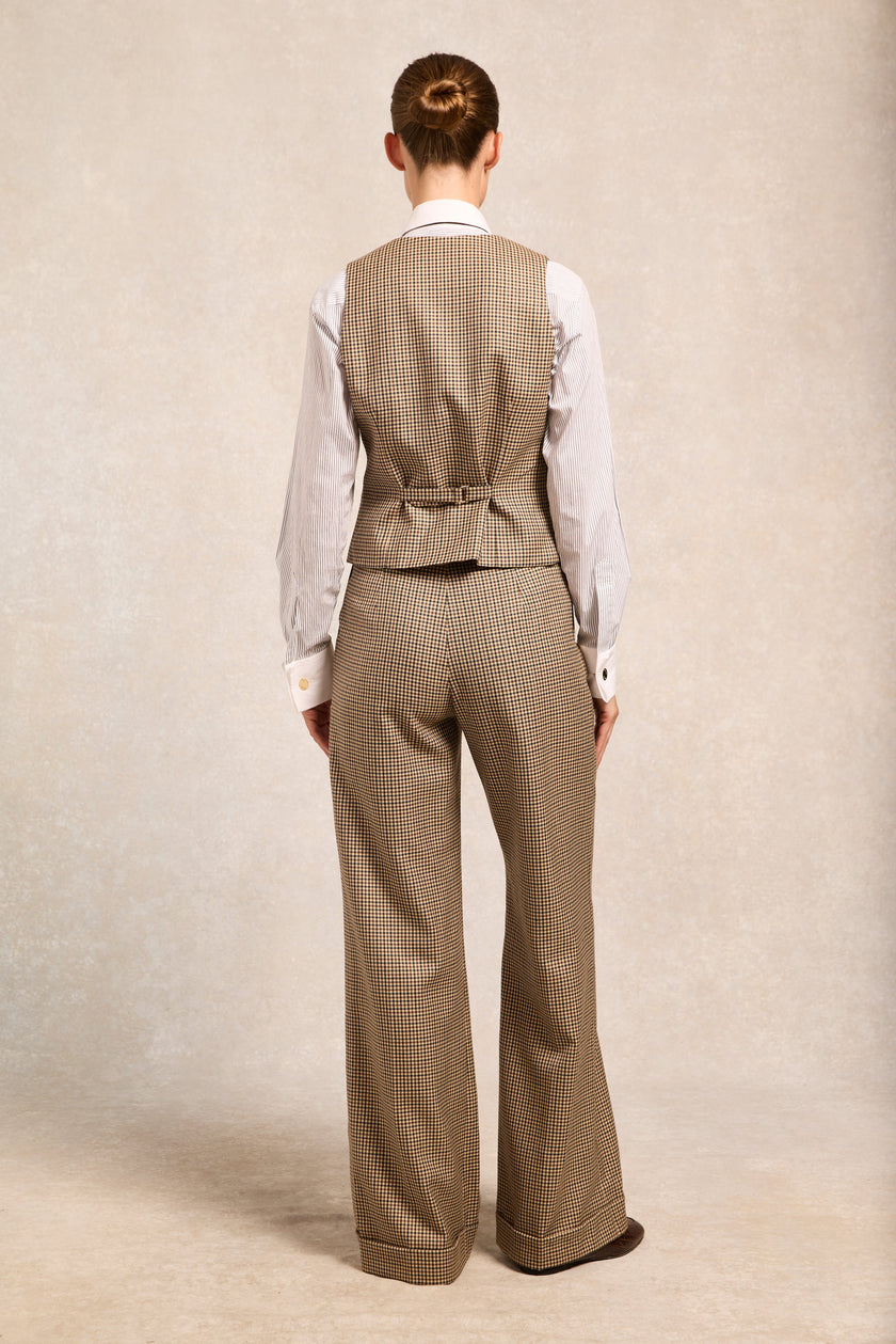 High Waisted Wide Leg Trouser (Westminster Tweed)