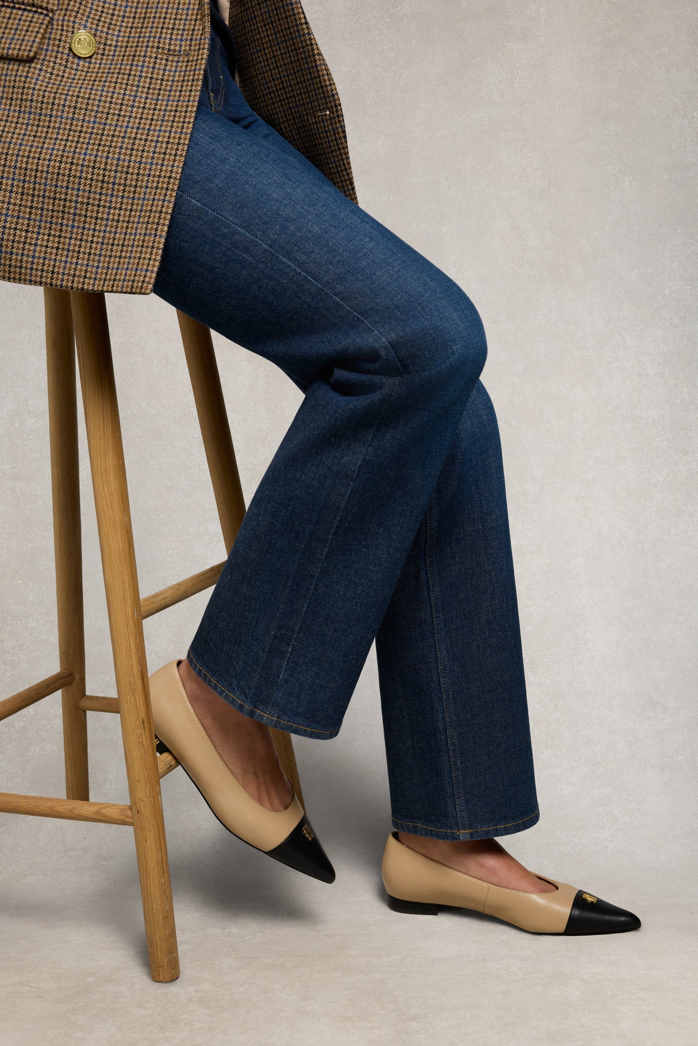 Pointed Ballet Shoe (Nude Black)