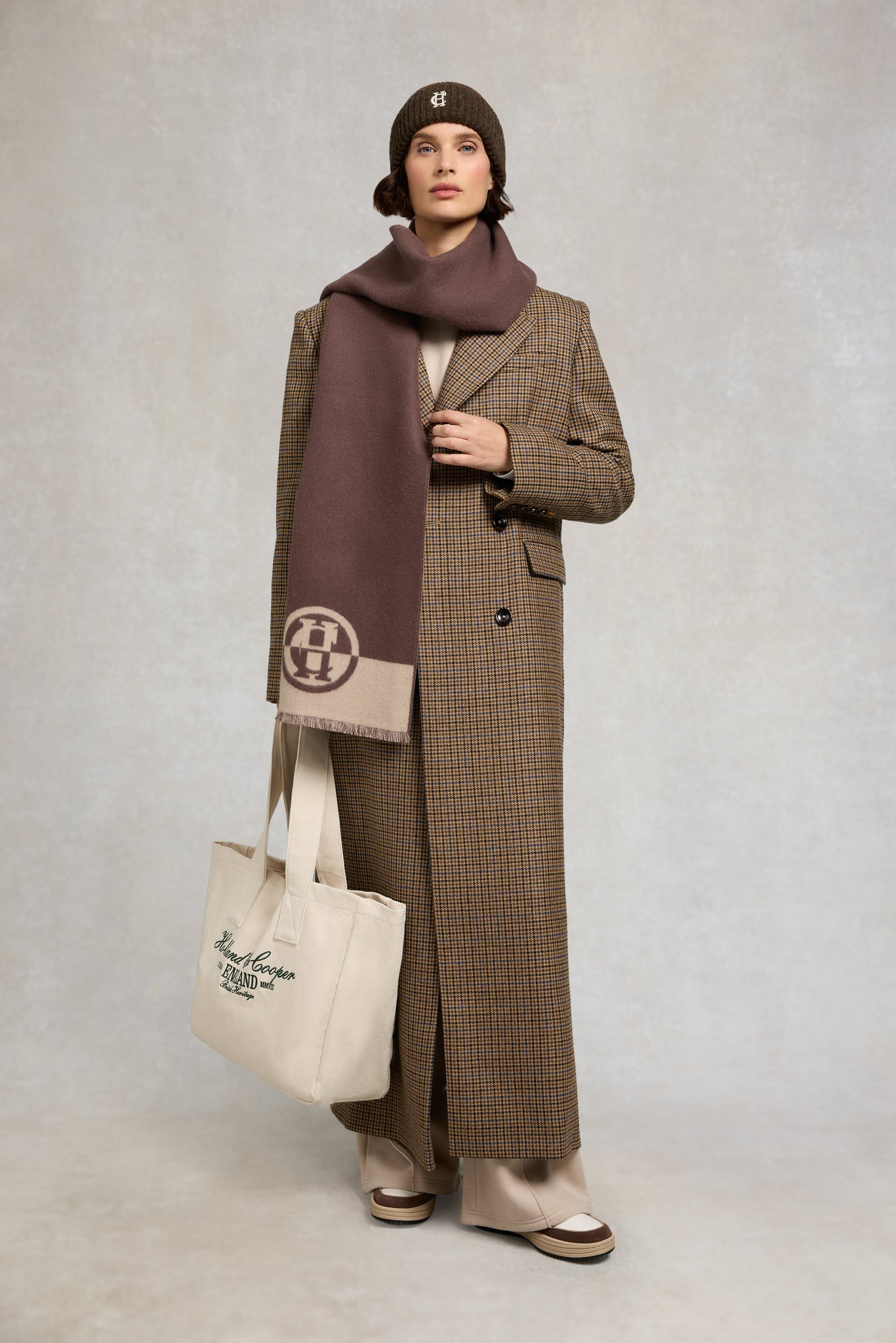 Jacquard Scarf (Chocolate Taupe)