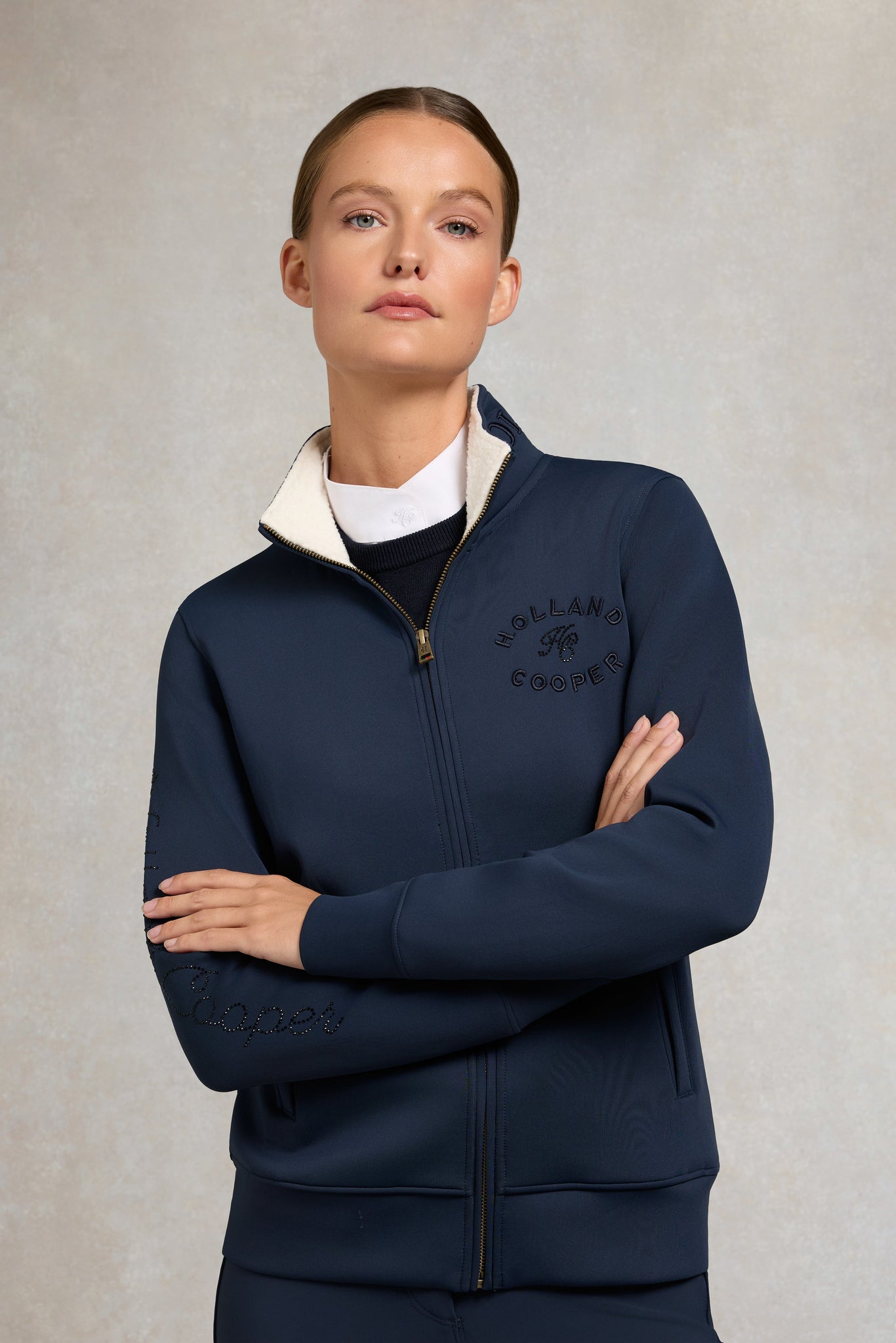 Hartpury Crystal Training Zip Sweat (Ink Navy)