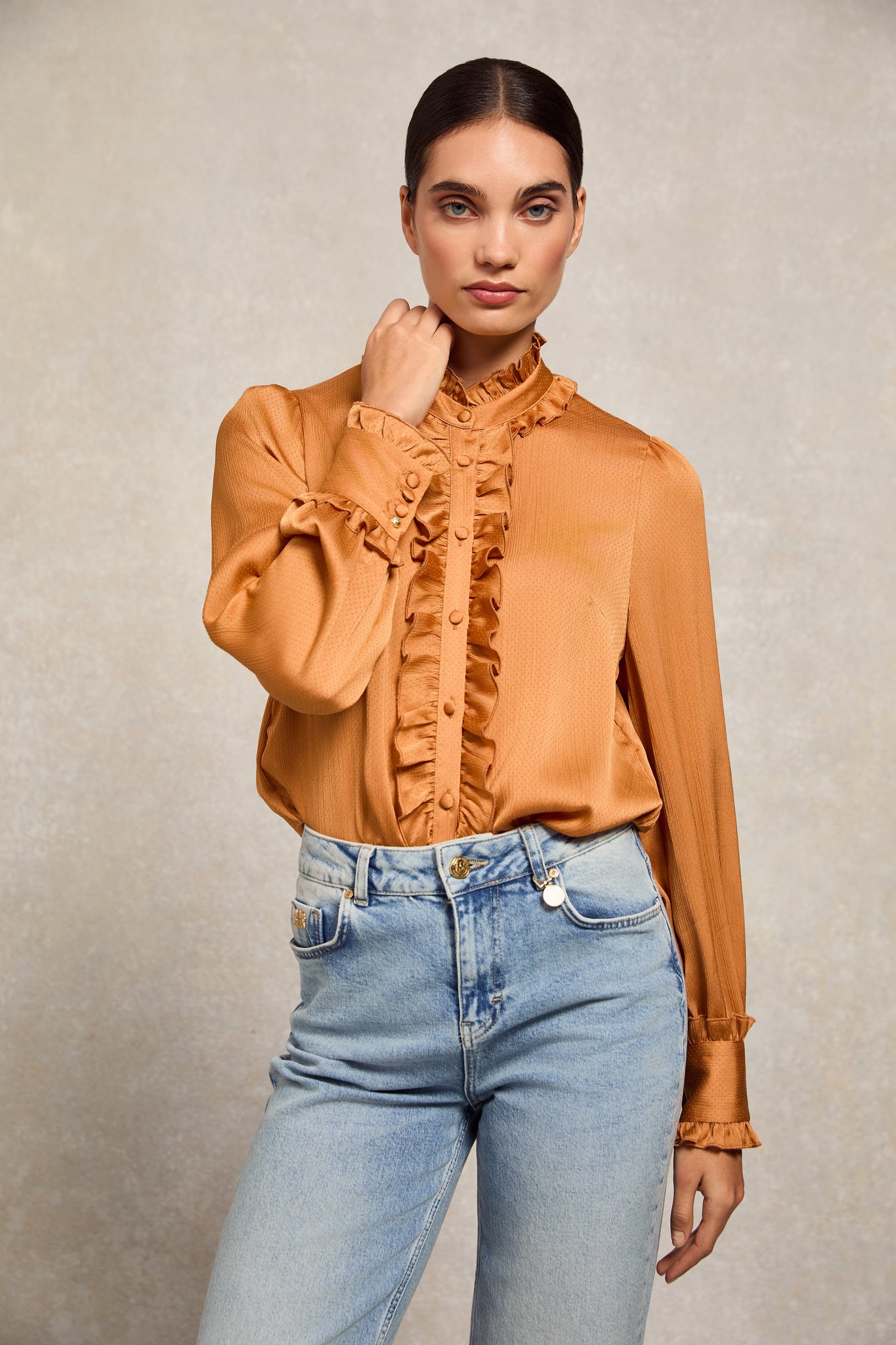 Ruby Ruffle Shirt (Sienna)