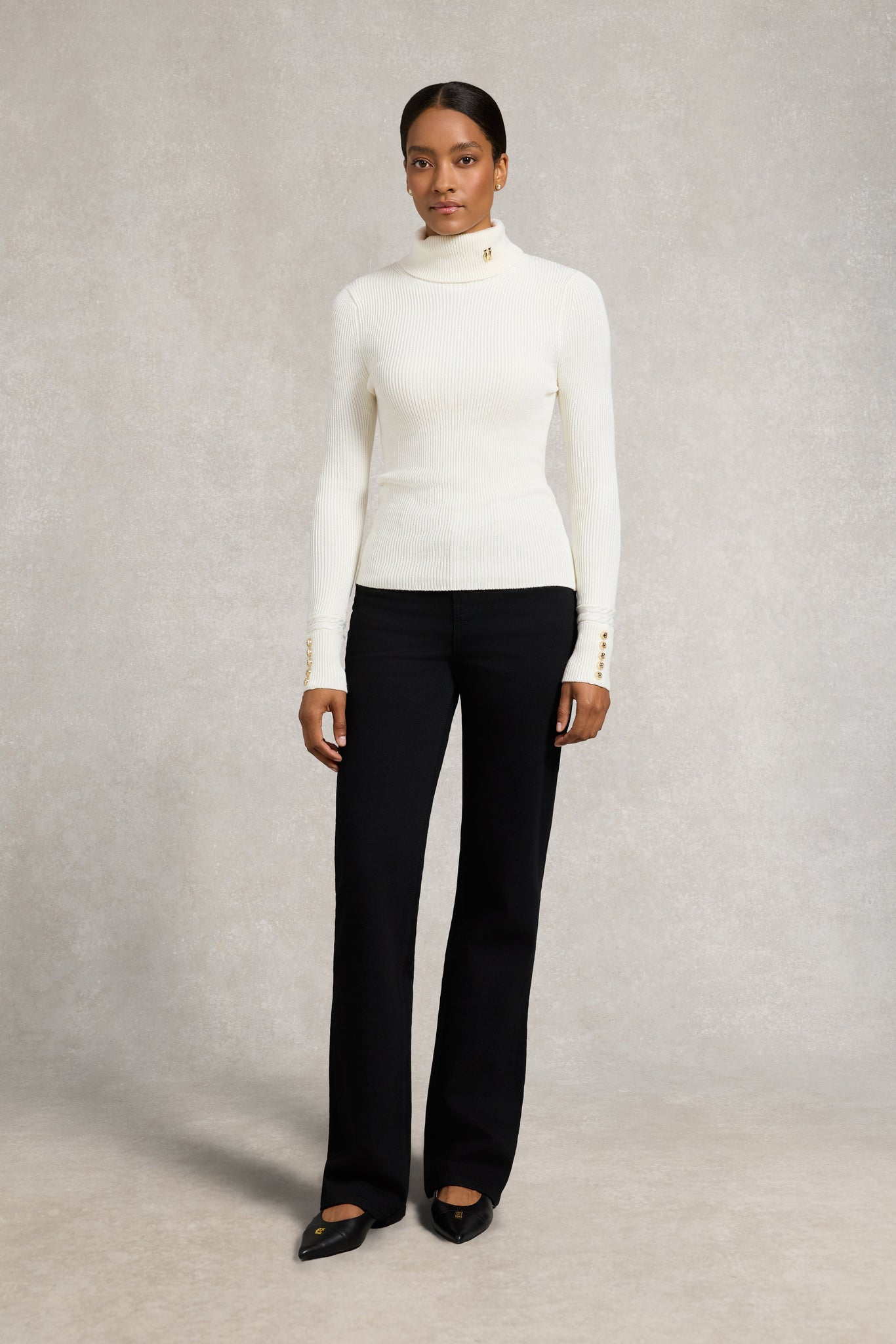 Painswick Roll Neck Knit (Natural)
