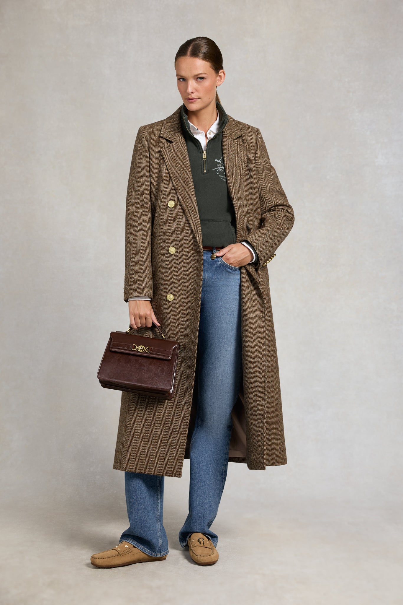 Crest Zip Henley (Racing Green)