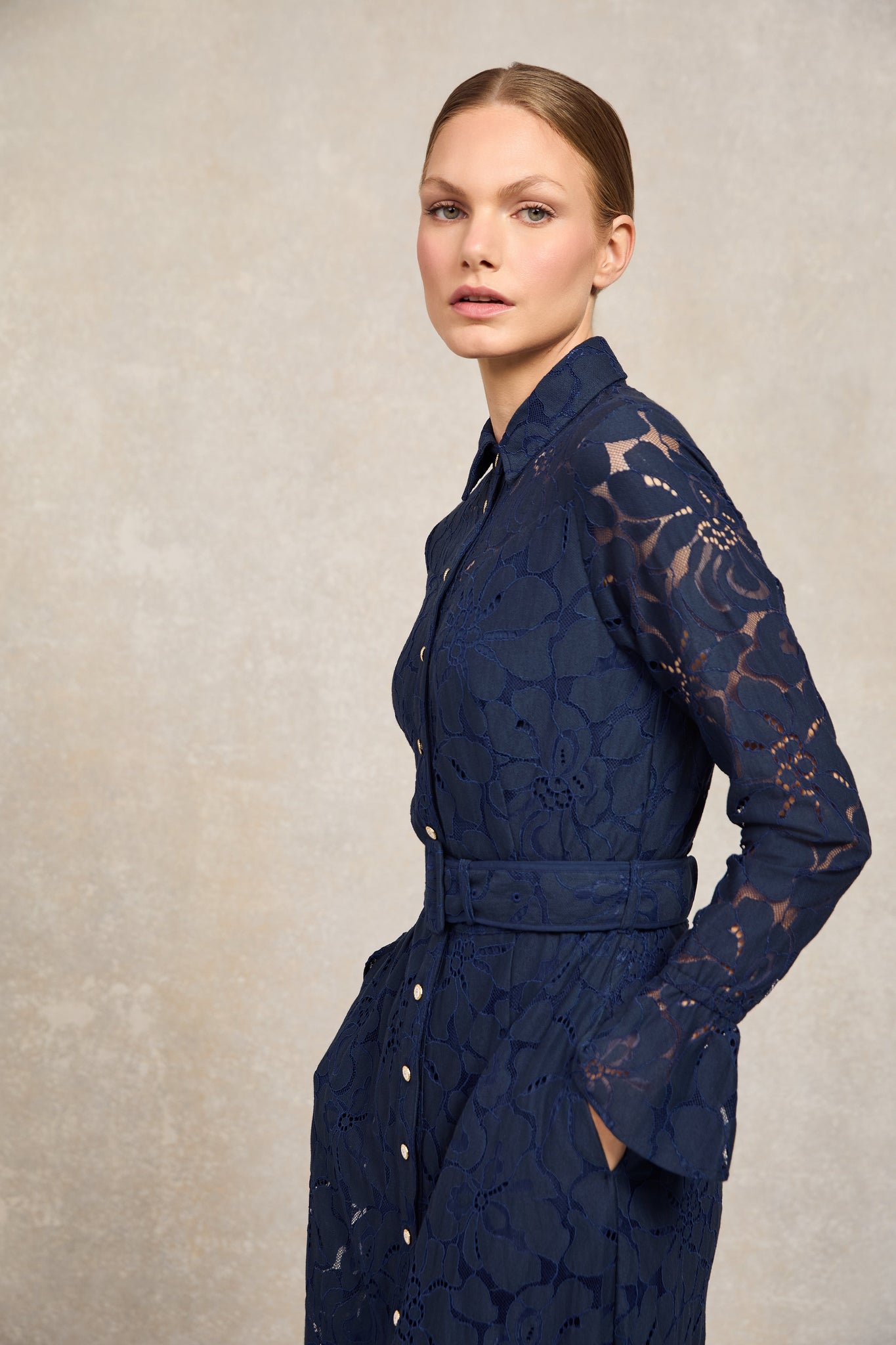 Annabel Lace Dress (Ink Navy)