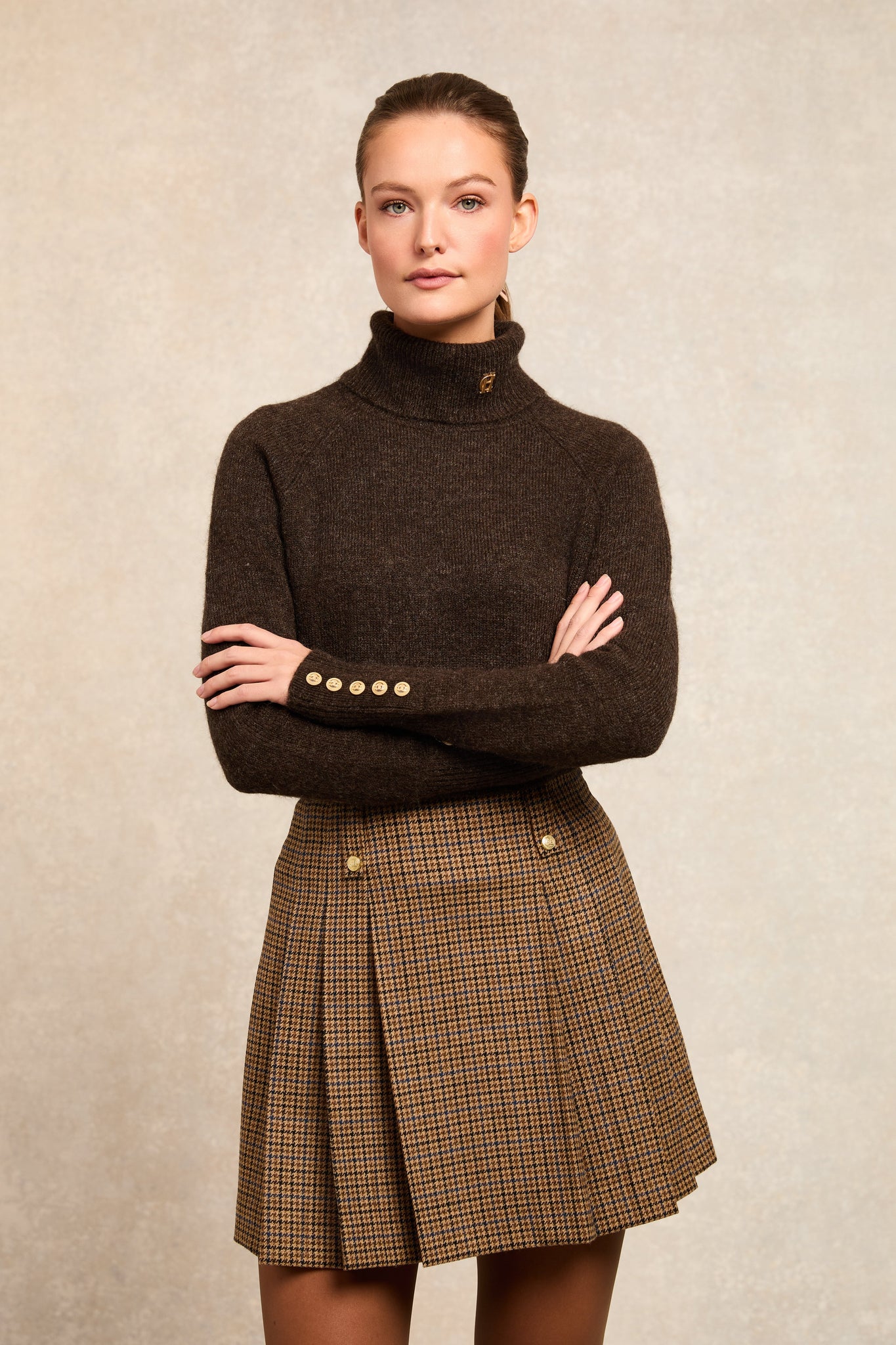 Belgravia Mini Skirt (Abbot Check Tweed)