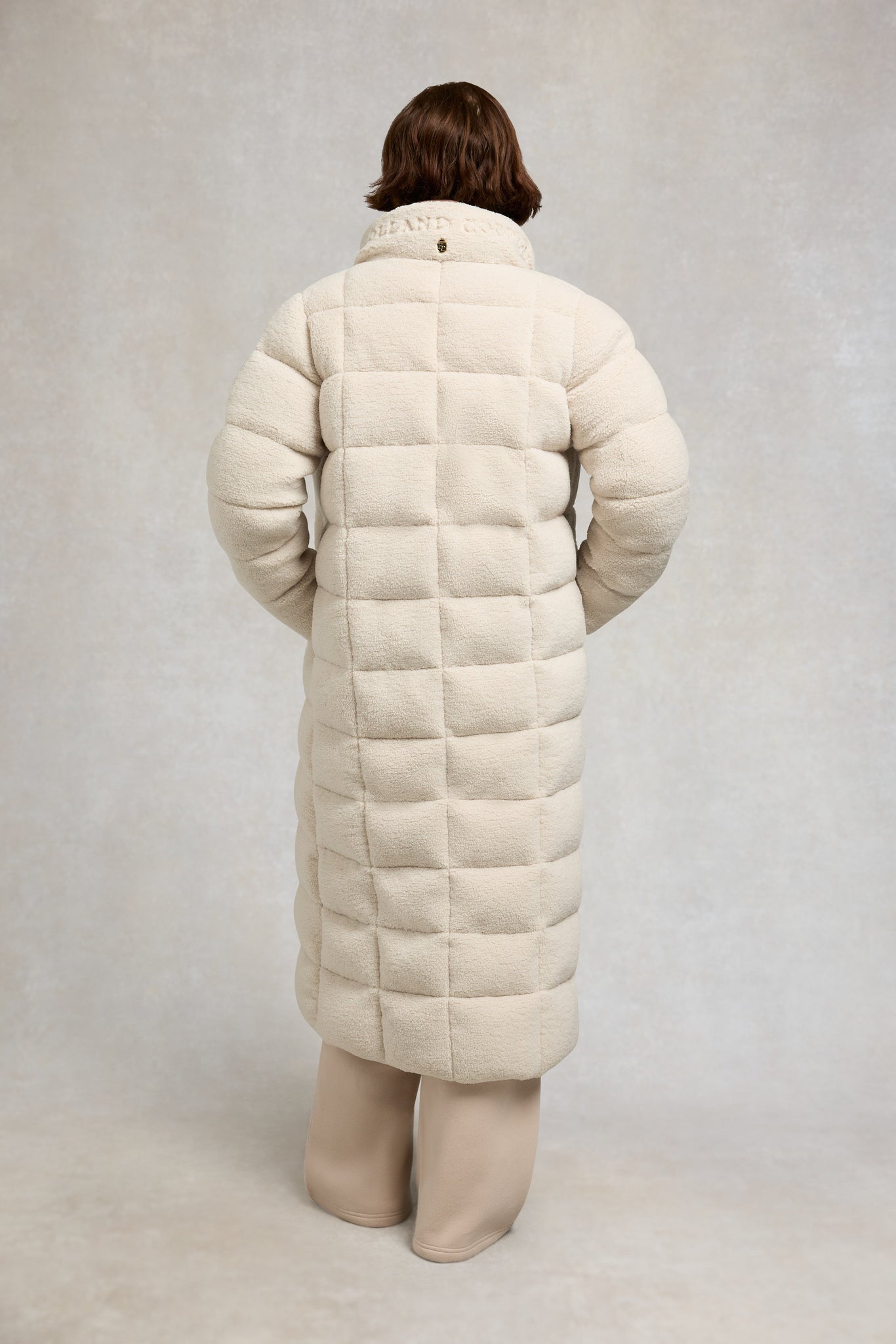 Crawford Longline Coat (Natural Borg)