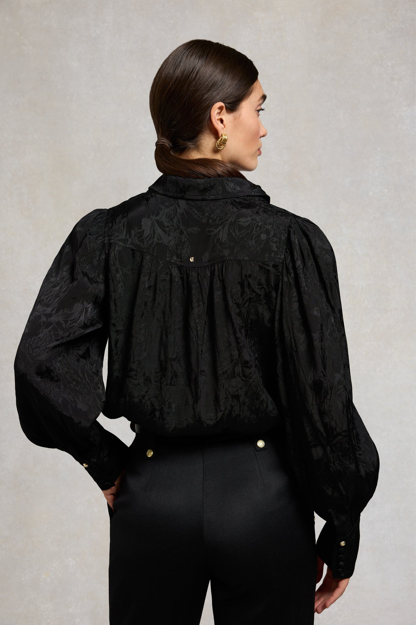 Iona Shirt (Black Jacquard)