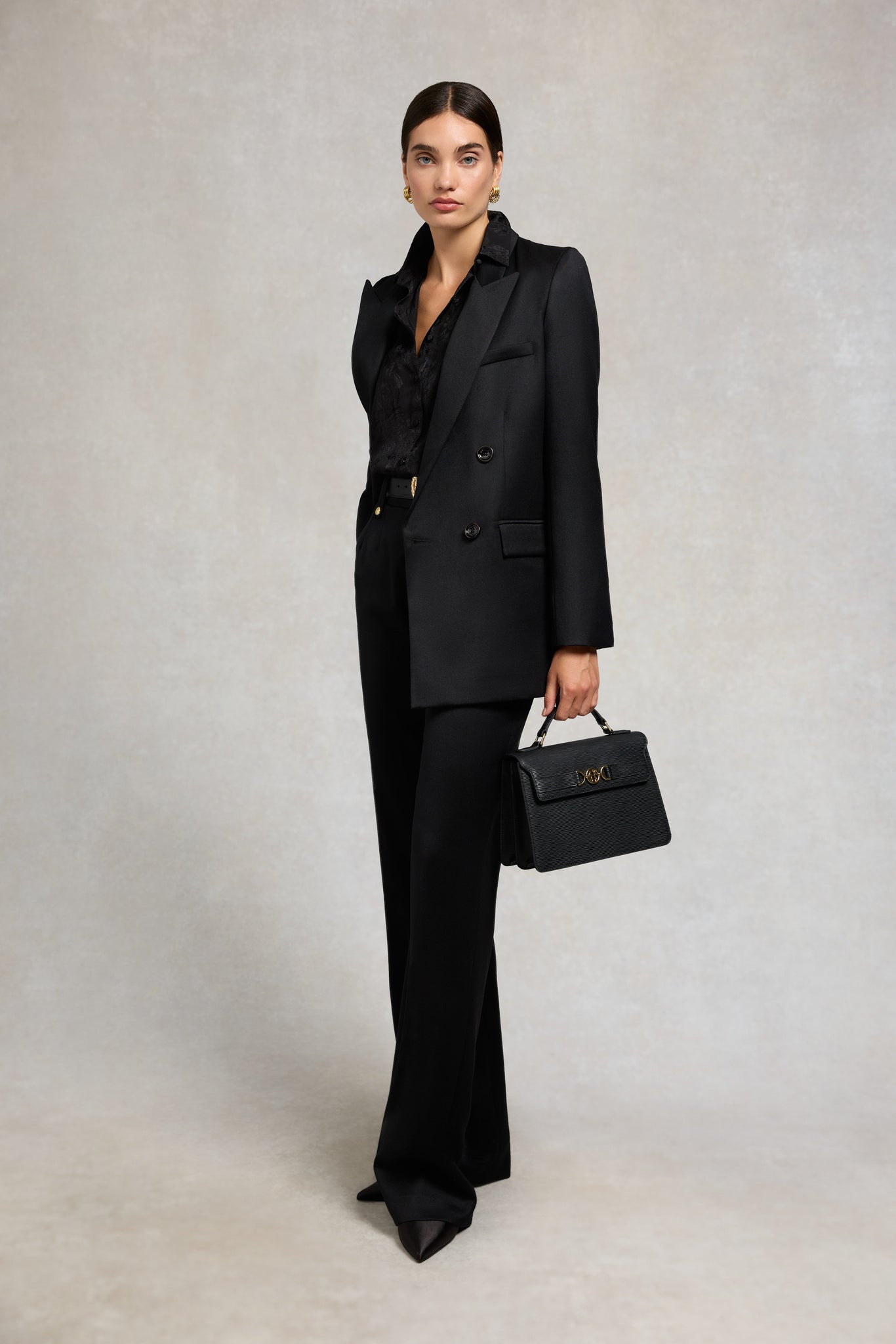 Iona Shirt (Black Jacquard)