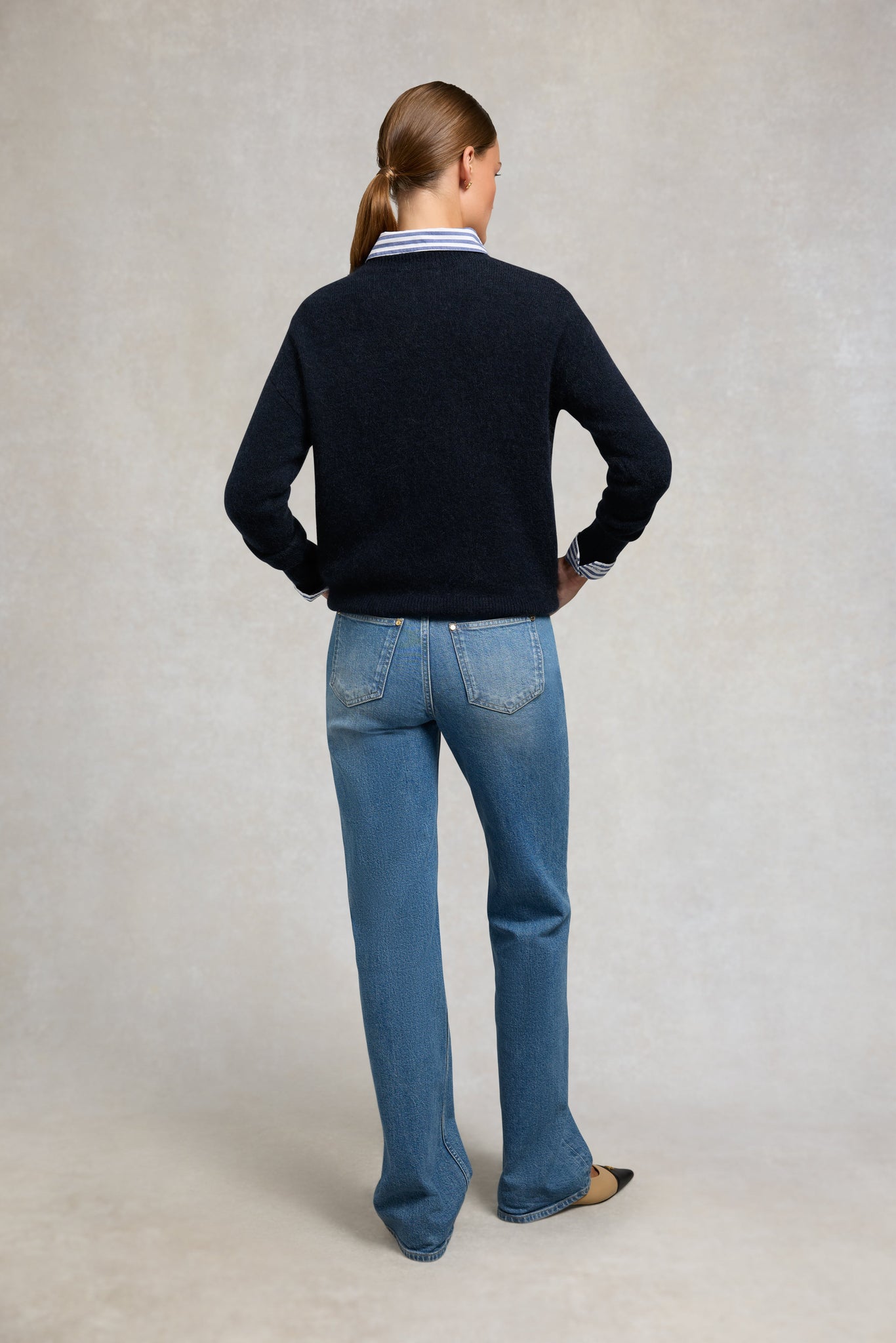 Tori Crew Neck Knit (Ink Navy)