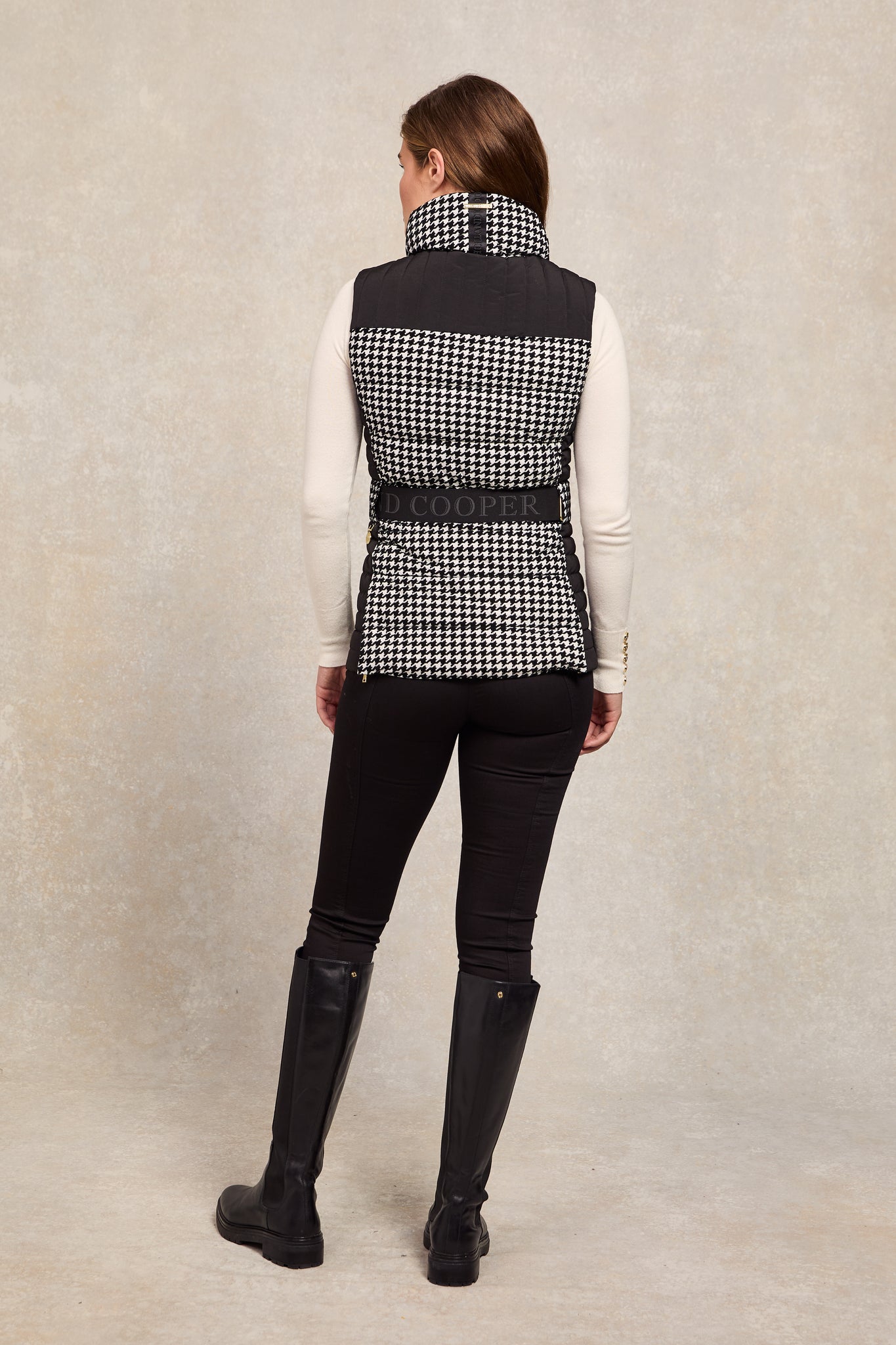 Valais Quilted Gilet (Houndstooth)