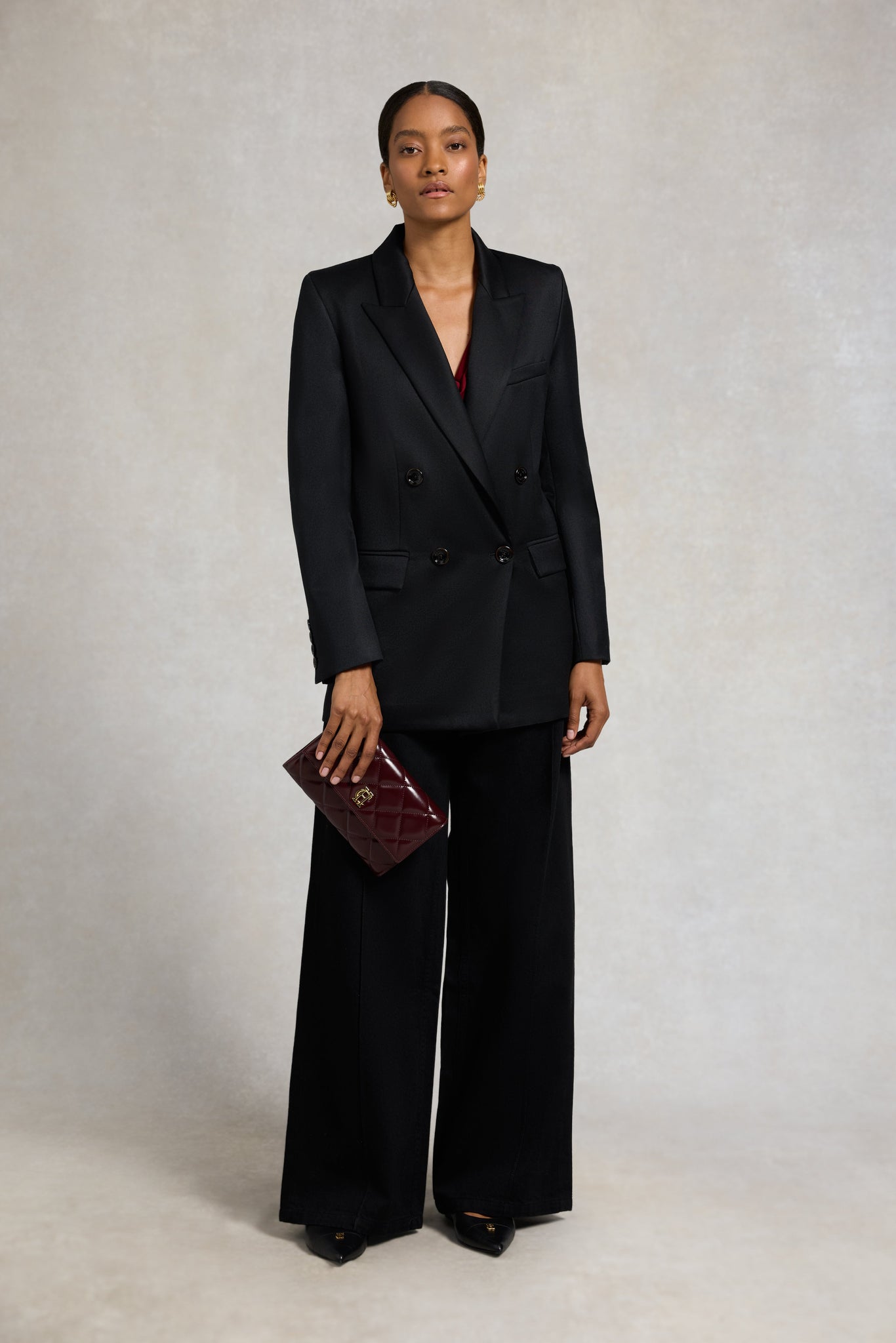 Quilted Crossbody Bag (Oxblood)